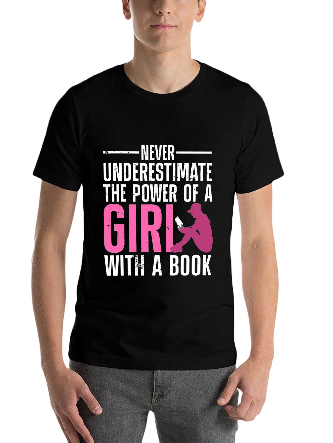 Black Power of a Girl with a Book T-Shirt view 7