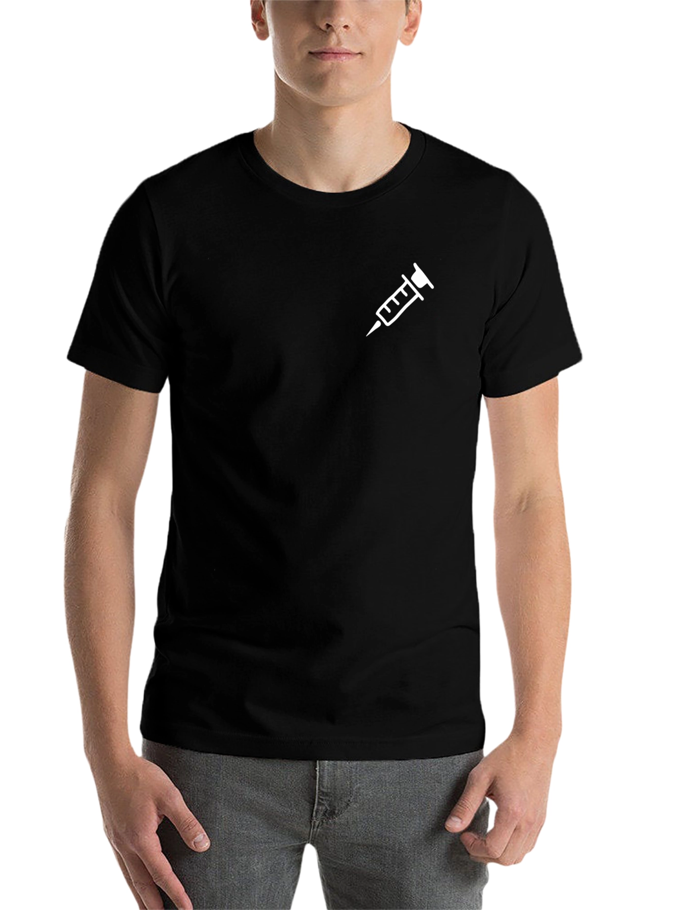 Black Syringe Graphic Tee - Classic Black T-Shirt view 7