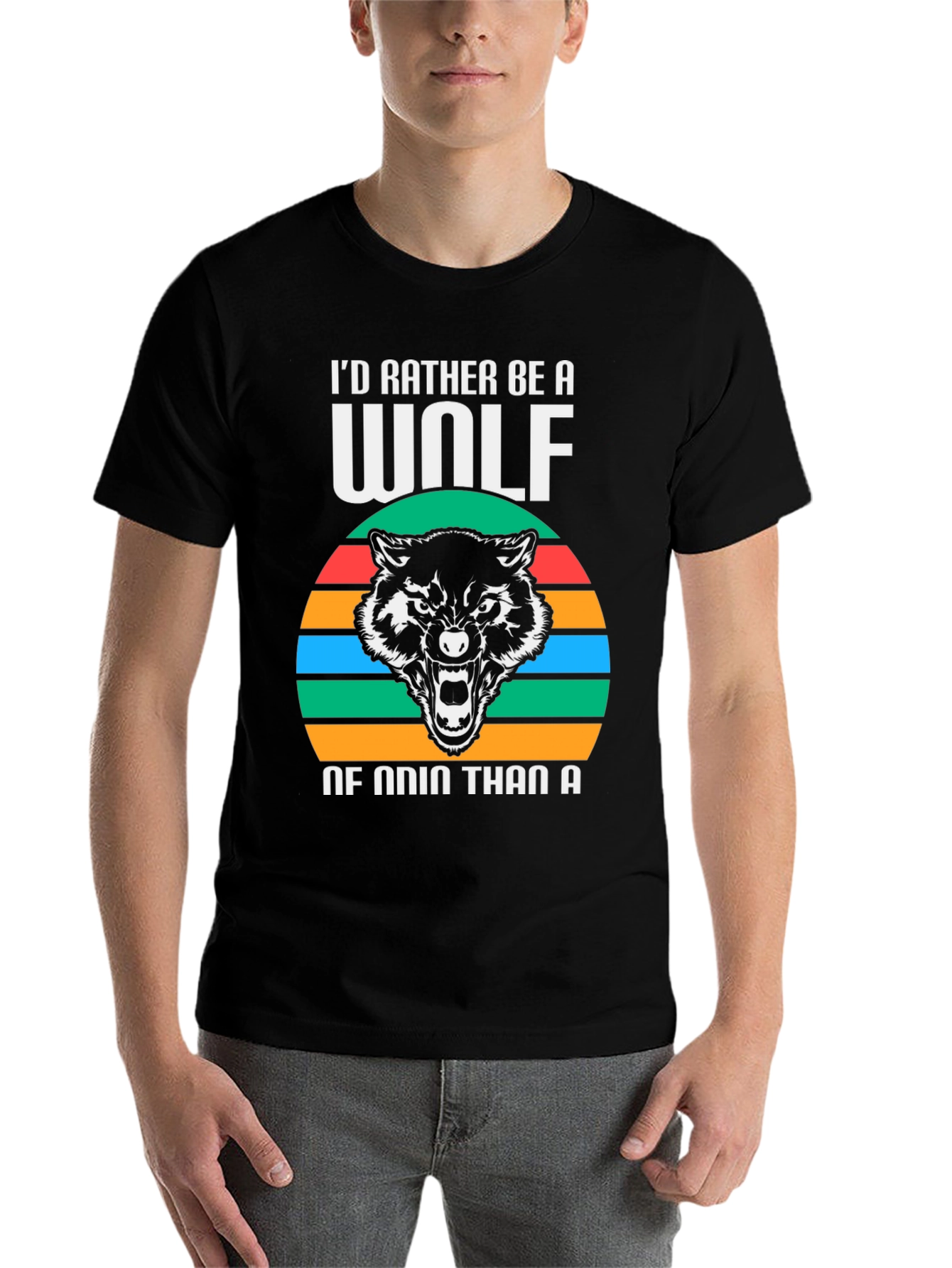 Black Wolf of Odin Graphic Tee view 7