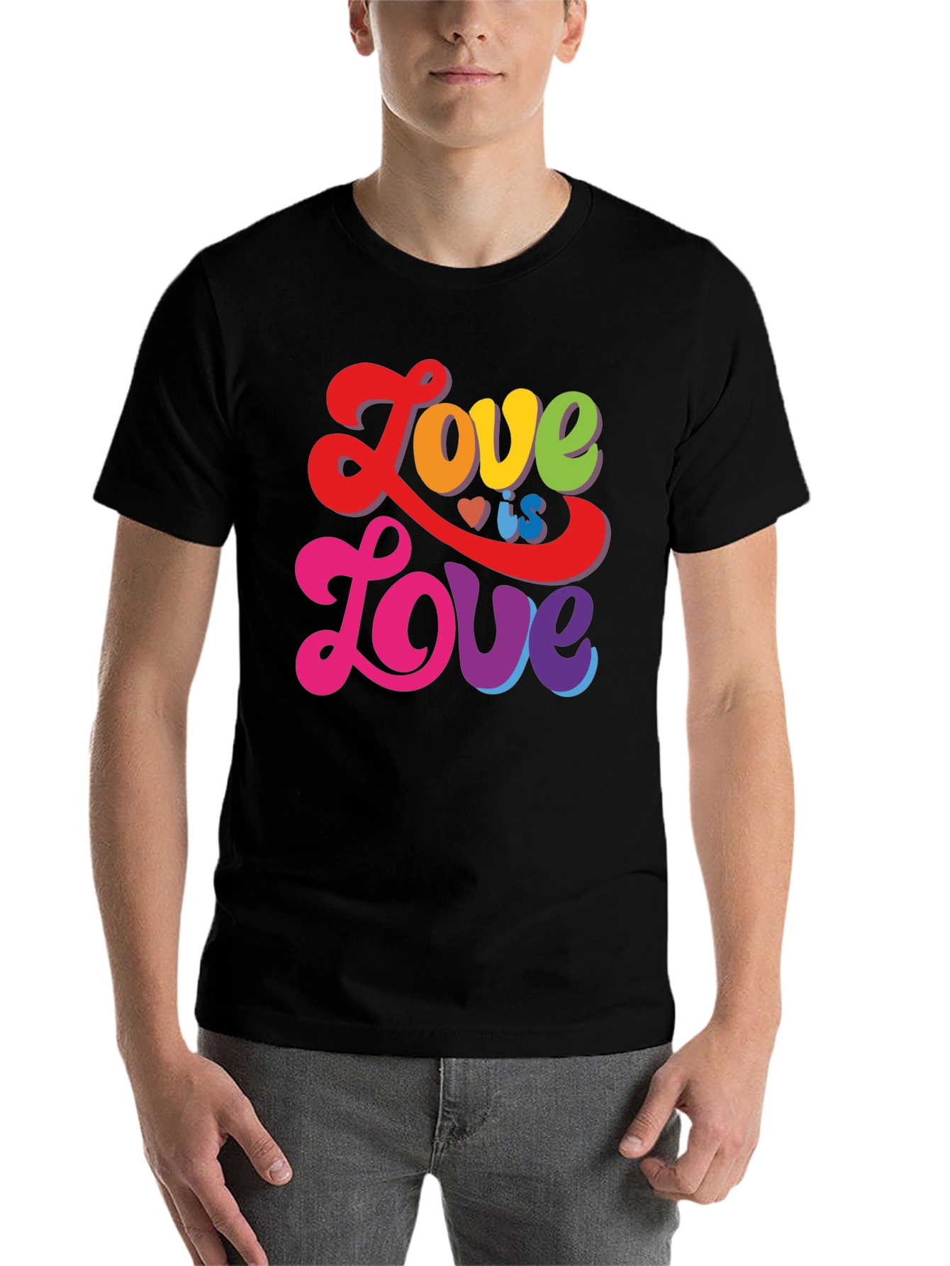 Black Love is Love Rainbow Graphic Tee view 7