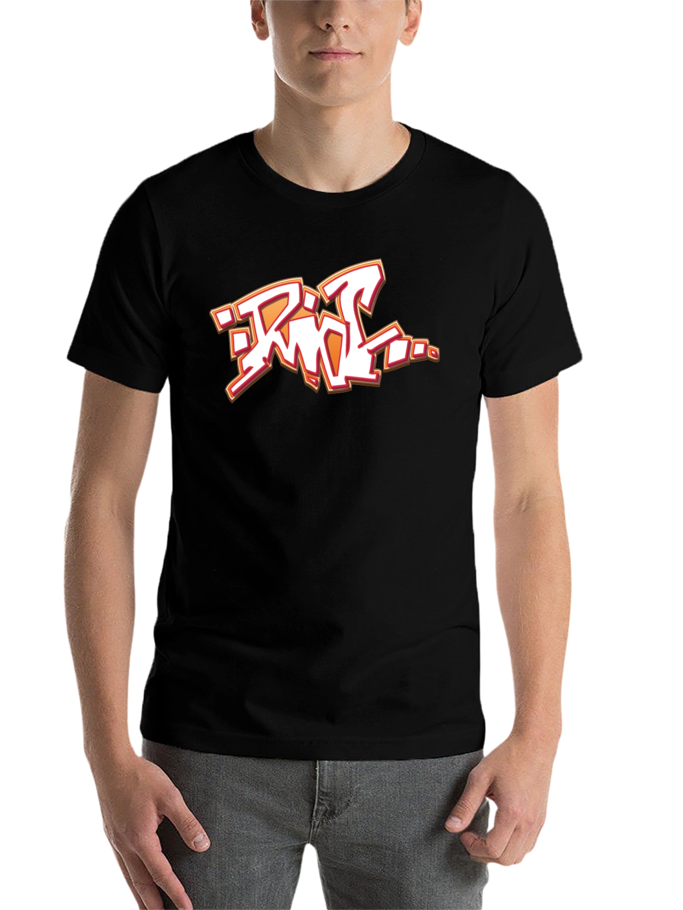 Black Retro Graphic Print Black T-Shirt view 7