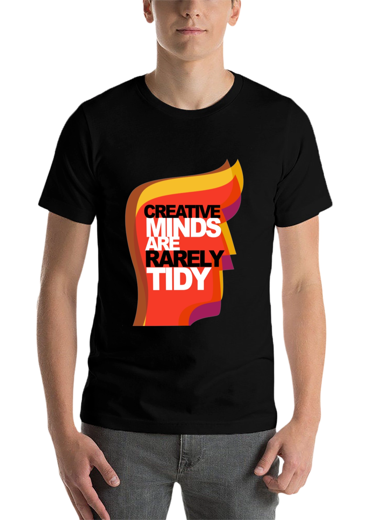 Black Creative Minds Graphic Tee - Unisex Black T-Shirt view 7