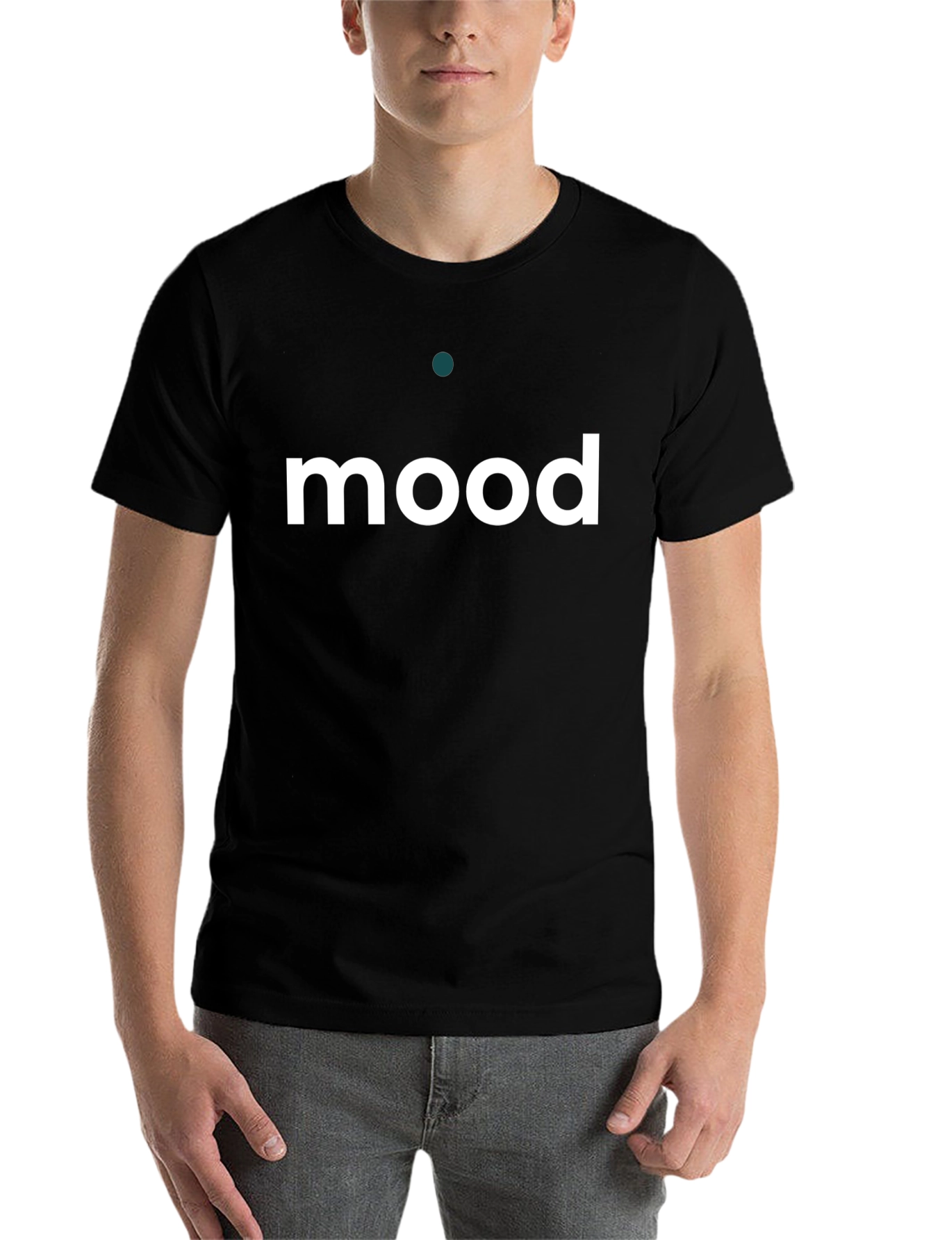 Black Mood Graphic Tee - Black Cotton Blend T-Shirt view 7
