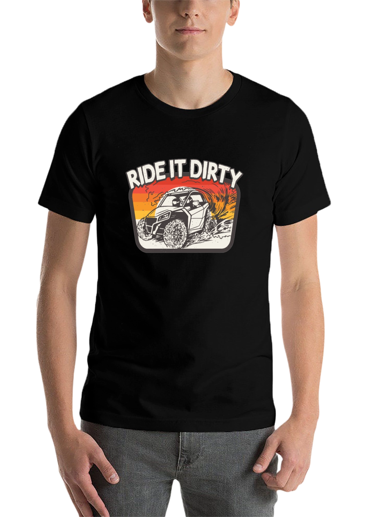 Black Ride It Dirty T-Shirt - Off Road Adventure view 7
