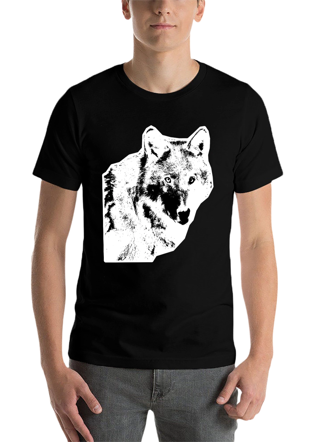 Black Black Wolf Graphic Tee view 7