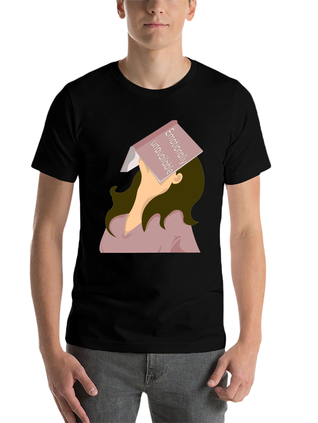 Black Emotionally Unavailable Graphic Tee view 7