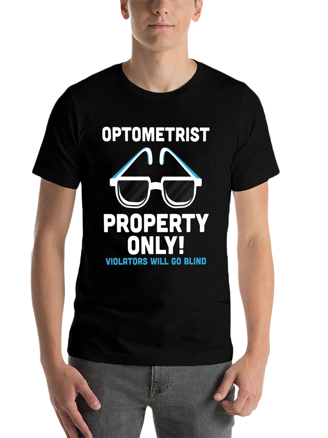 Black Optometrist Property T-Shirt Funny Eye Doctor Tee view 7