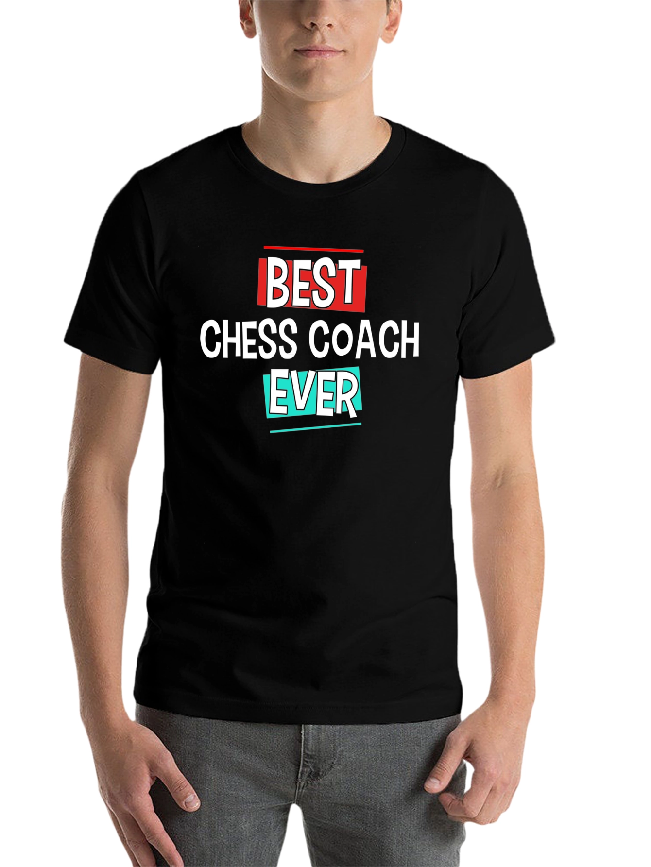 Black Best Chess Coach Ever T-Shirt - Great Gift! view 7