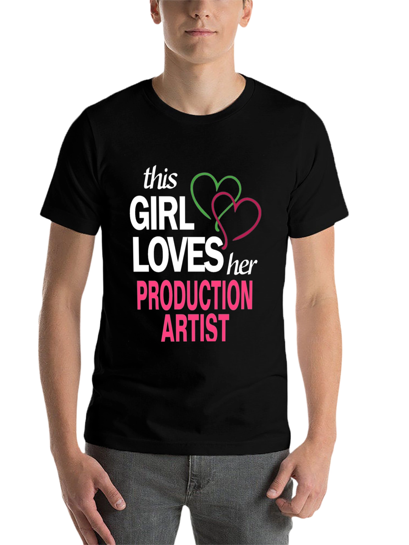 Black This Girl Loves Her Production Artist T-Shirt view 7