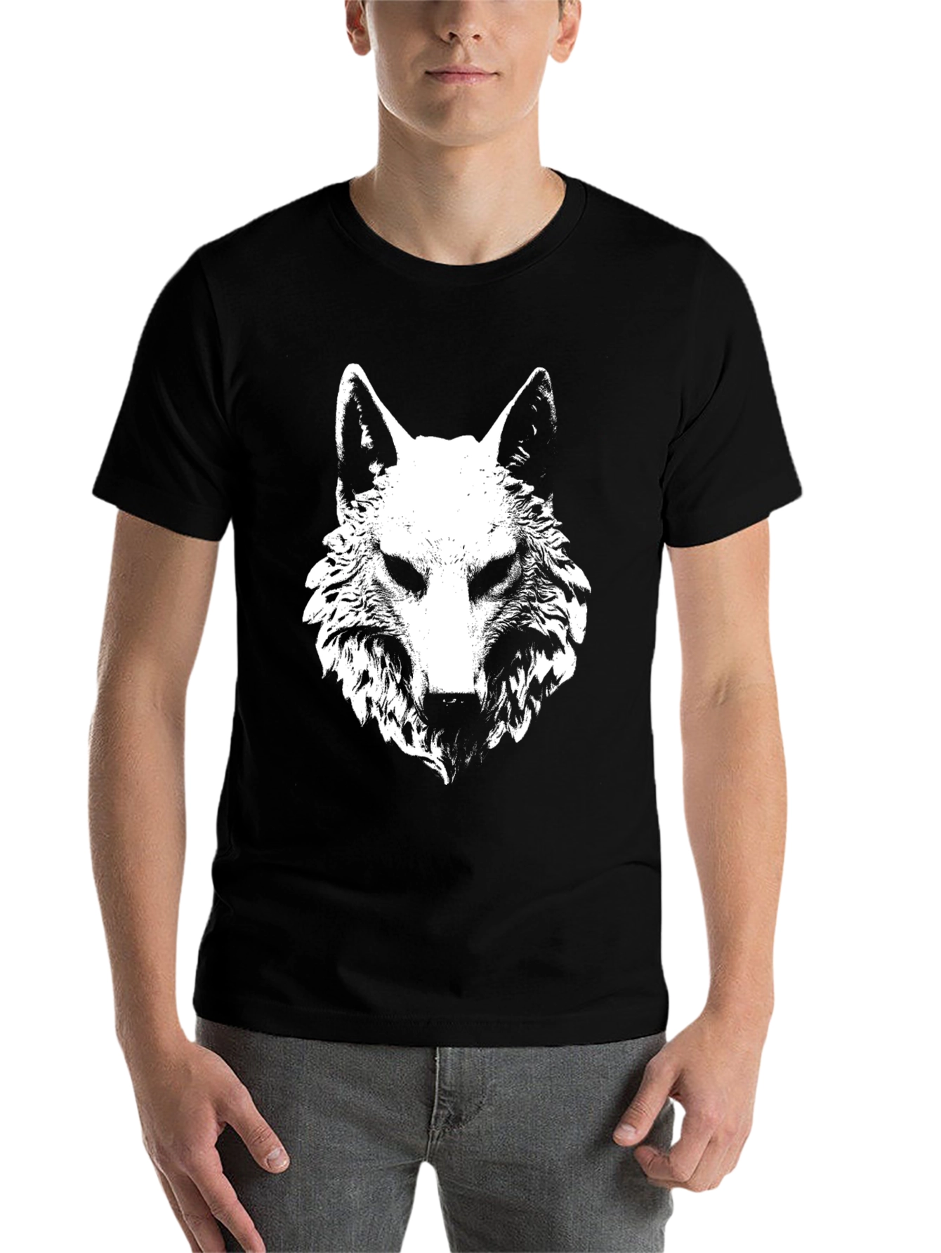 Black Black Wolf Graphic T-Shirt view 7