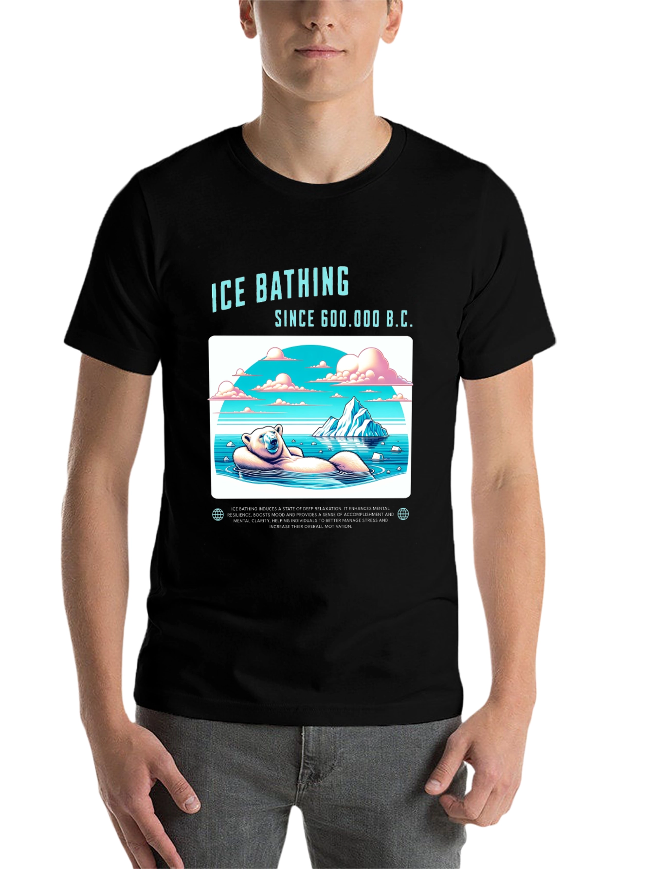 Ice Bathing Bear T-Shirt - Since 600,000 B.C. - 7