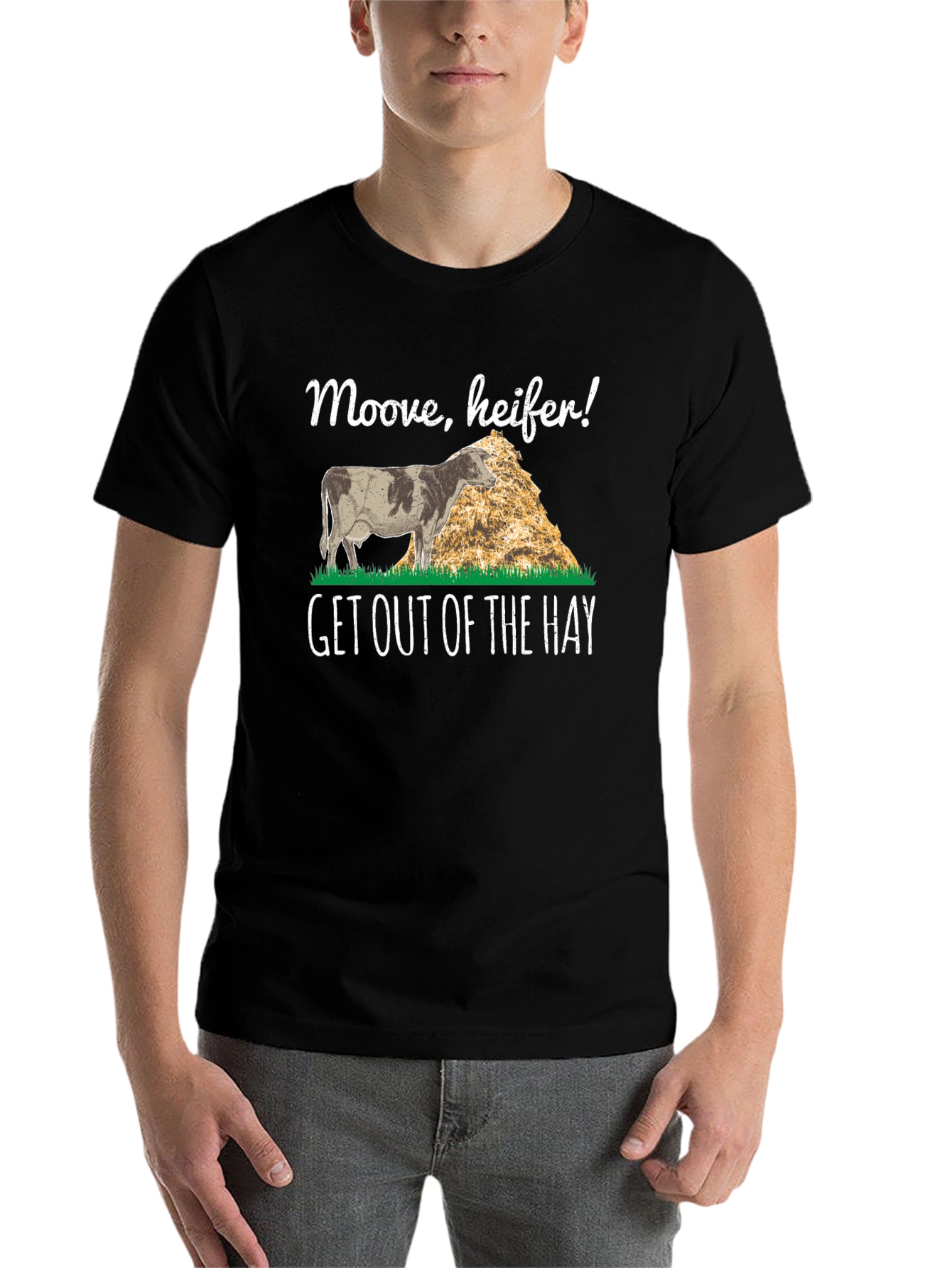 Black Moove Heifer T-Shirt Funny Farm Tee view 7