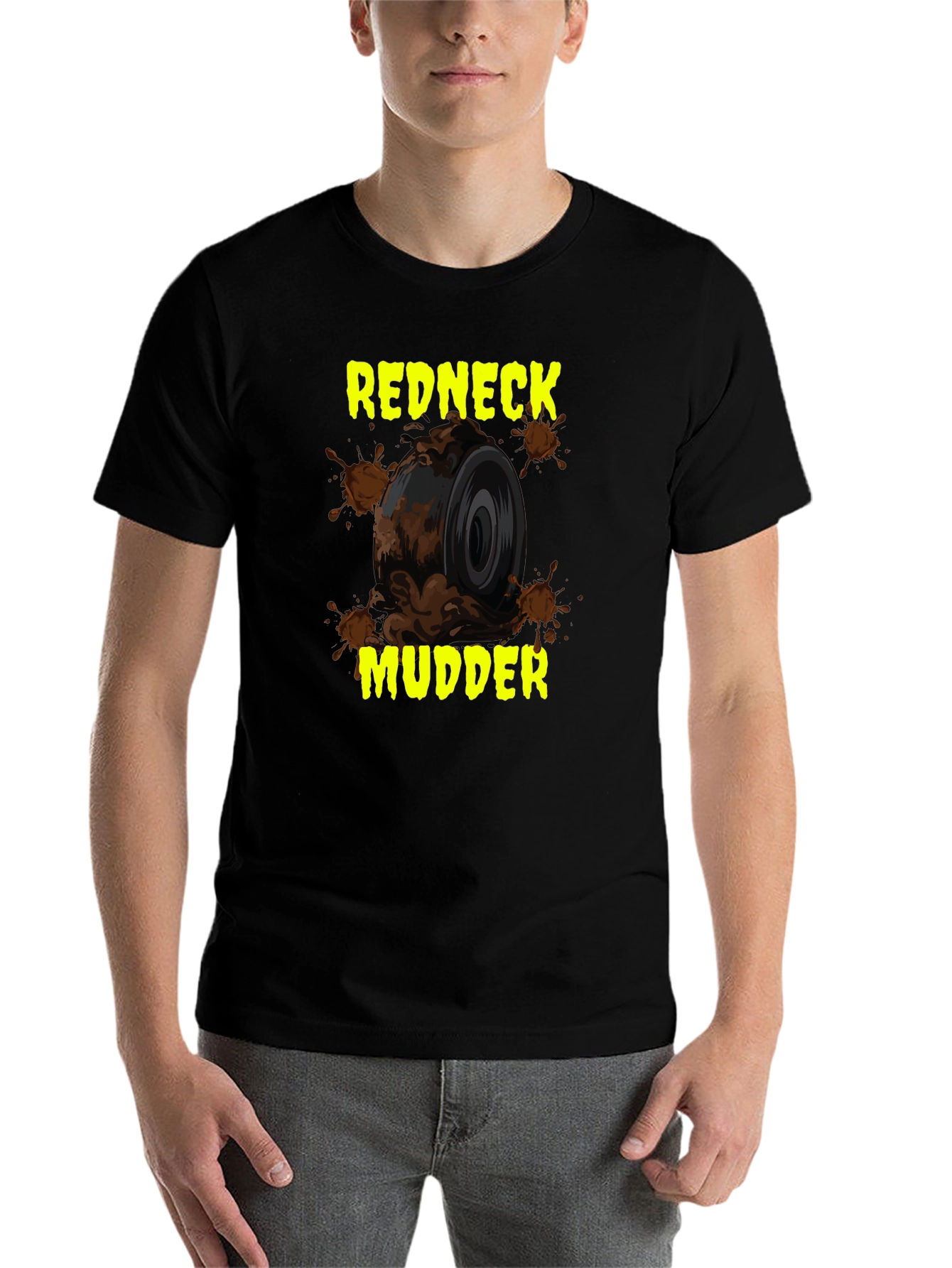 Black Redneck Mudder Graphic Tee view 7