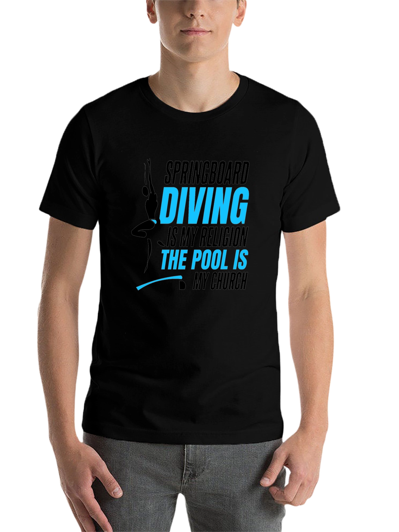 Black Diving Religion Black T-Shirt view 7
