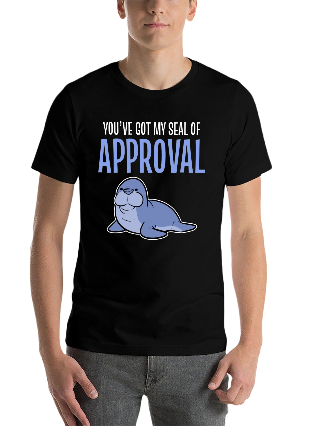 Black Seal of Approval Graphic T-Shirt view 7