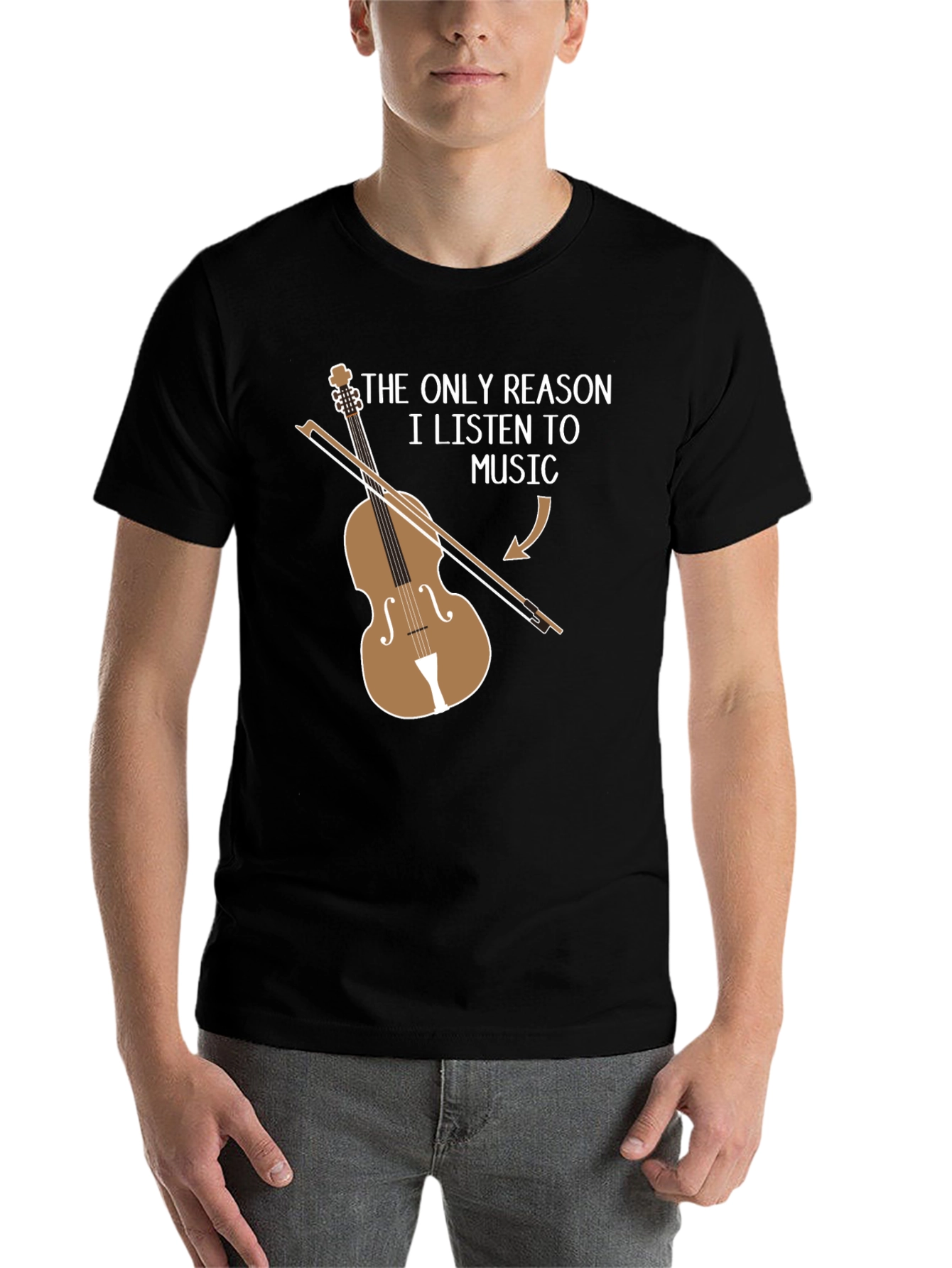 Black Musician's Humorous T-Shirt: Violinist's Reason to Listen view 7