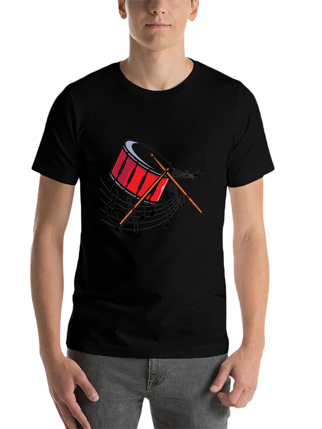 Drum Graphic Tee - Music Lover's T-Shirt - 7