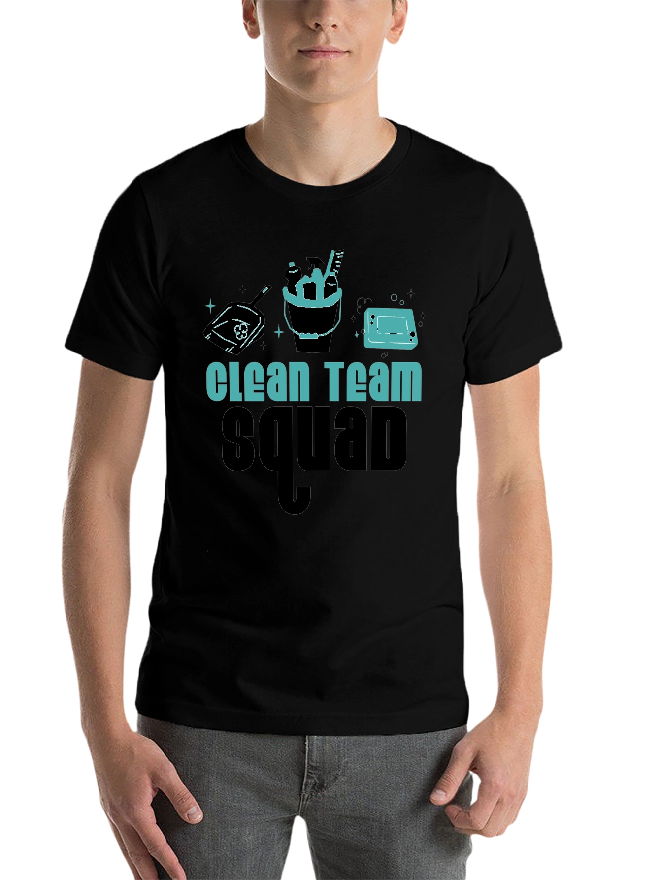 Clean Team Squad Black T-Shirt - 7