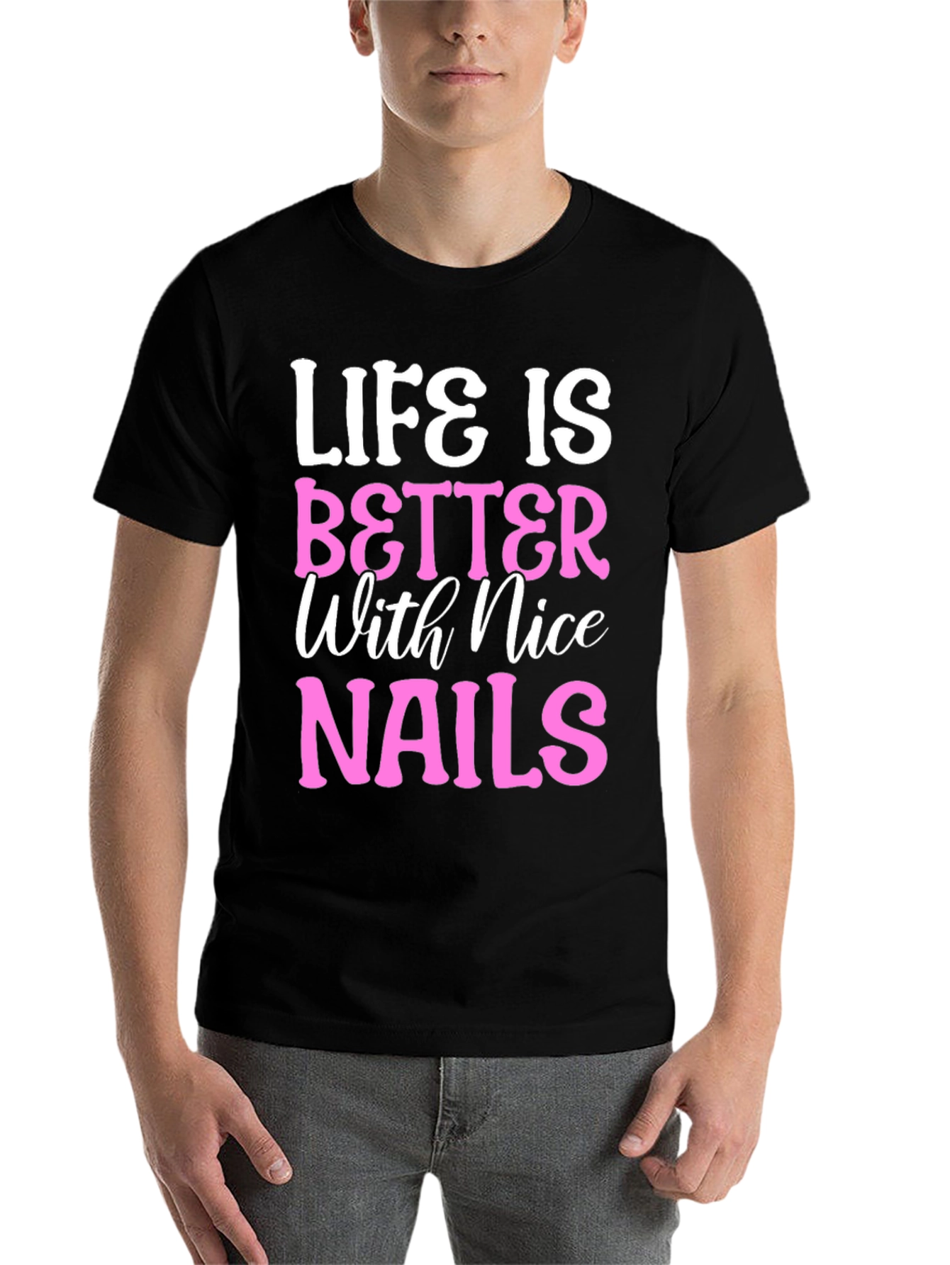 Black Life is Better with Nice Nails T-Shirt view 7