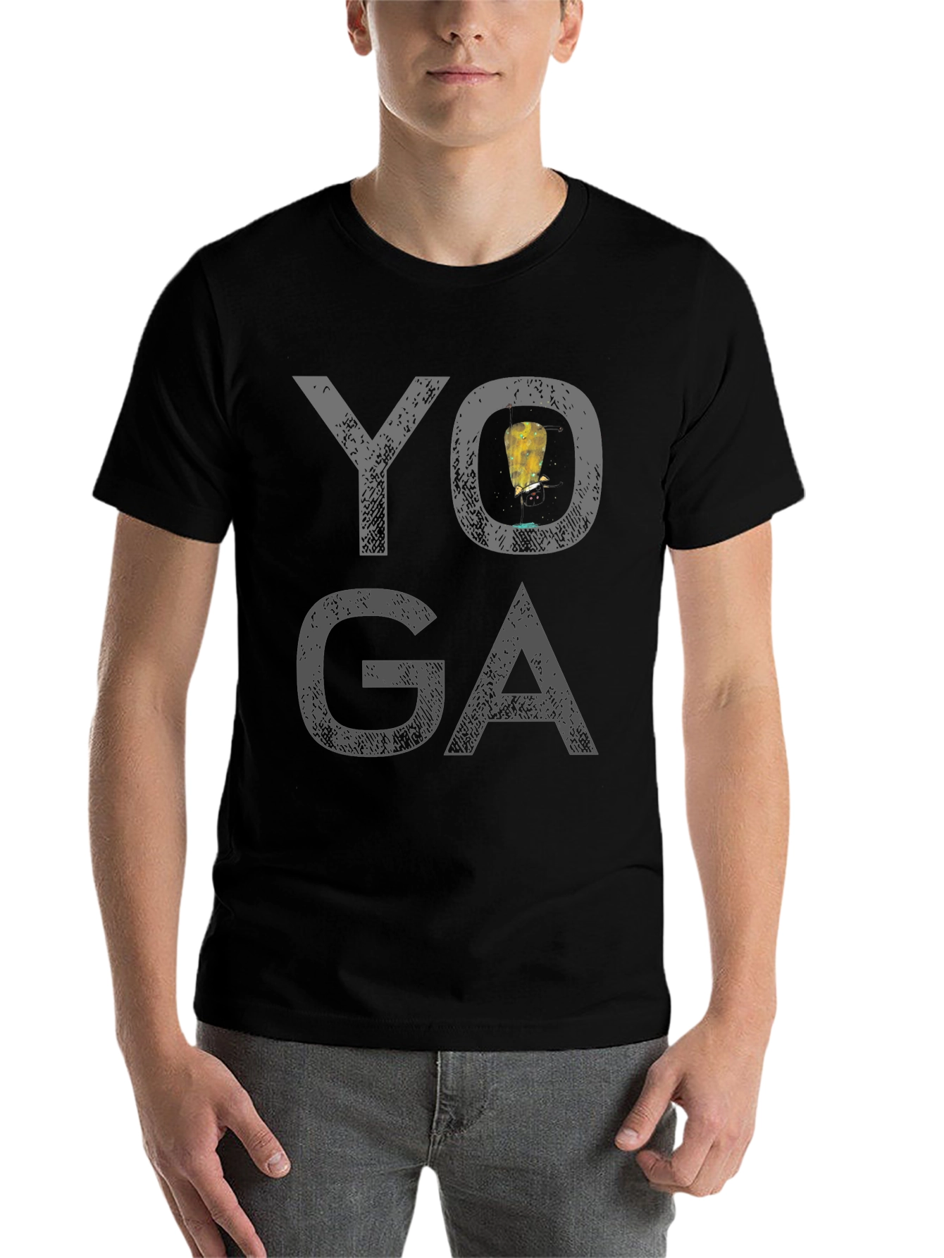 Black Yoga T-Shirt: Unique Design, Comfortable Fit view 7