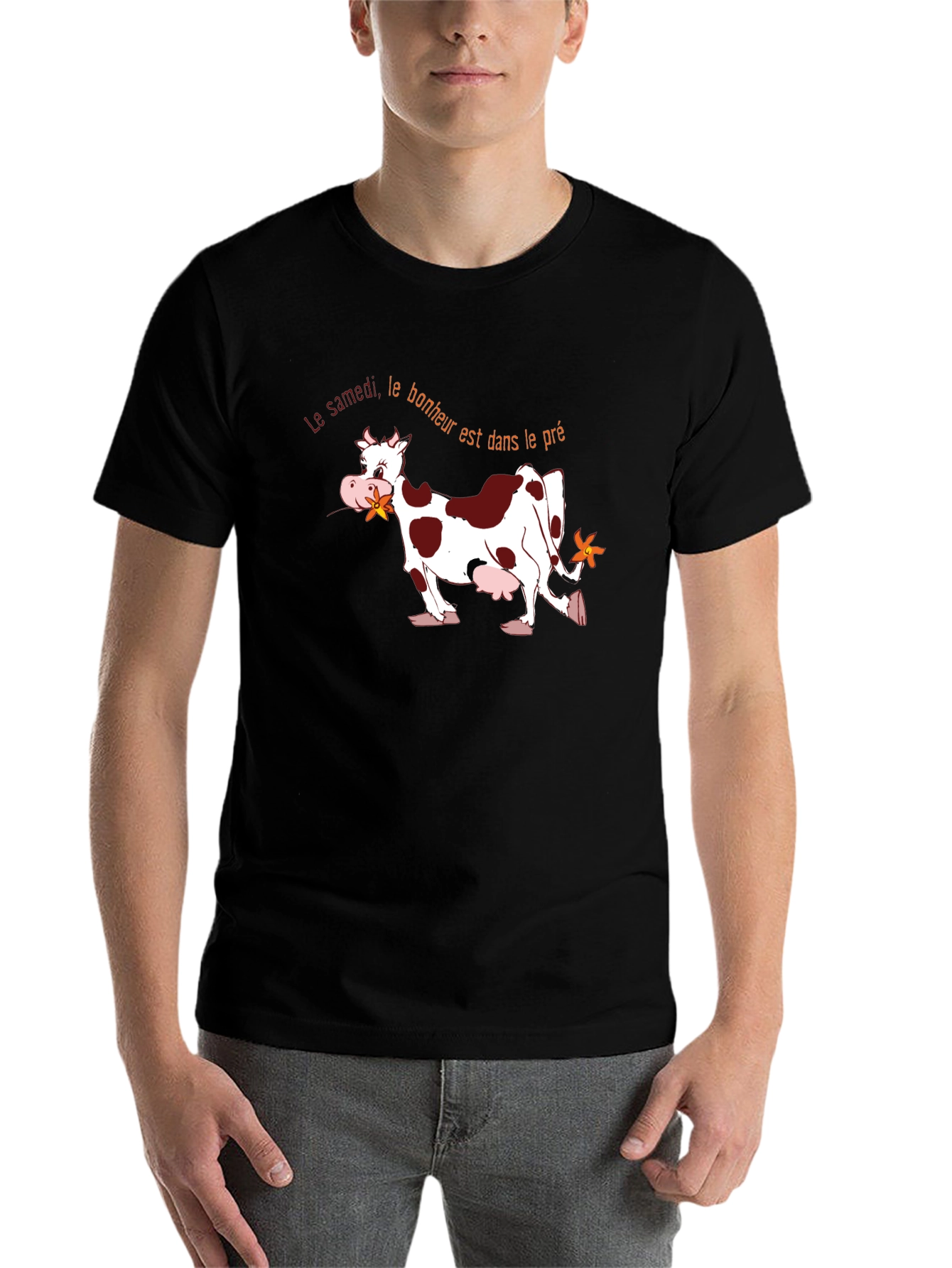 Black Funny Cow T-Shirt - Le Samedi Bonheur view 7