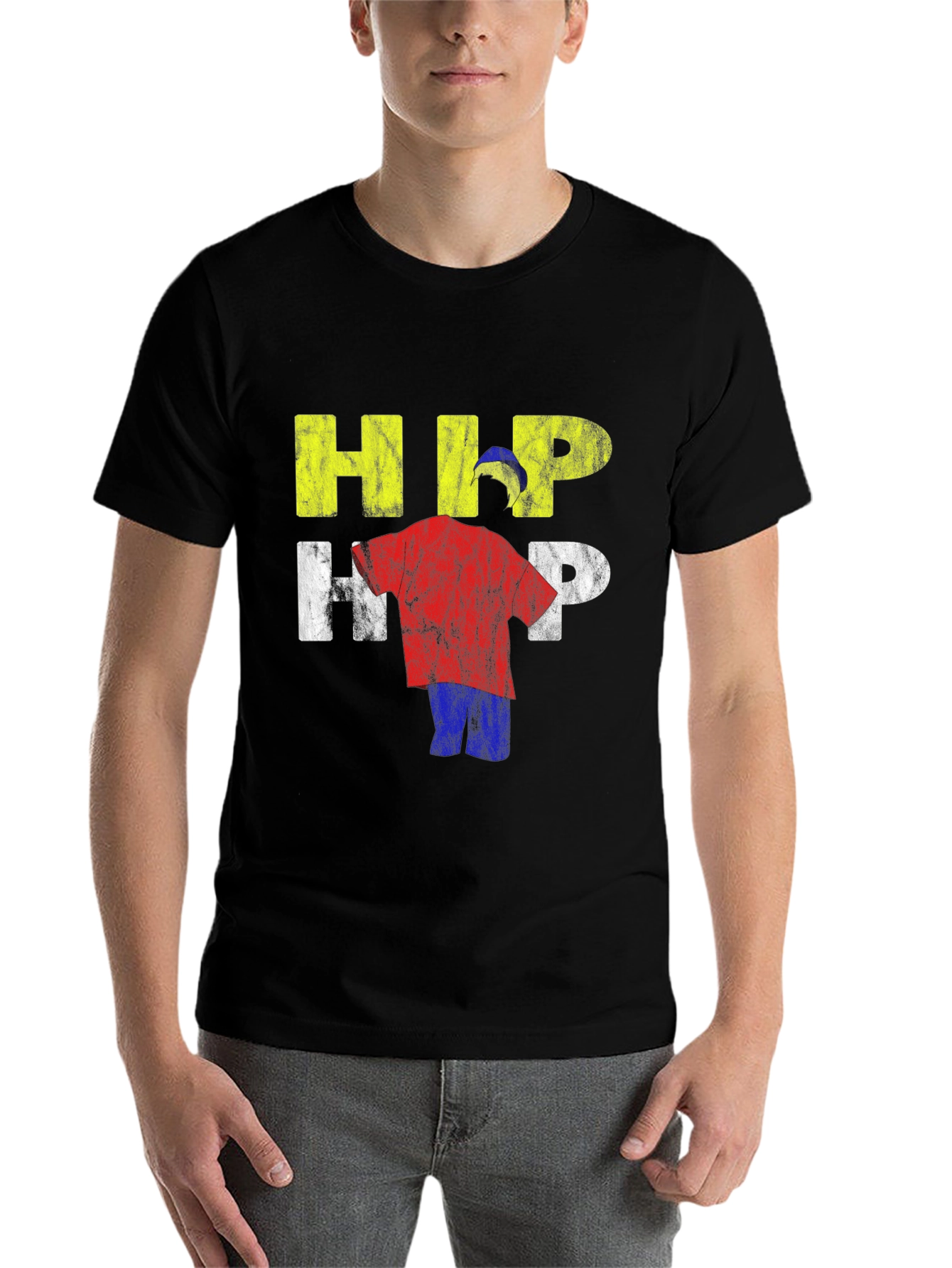 Black Hip Hop Graphic T-Shirt view 7