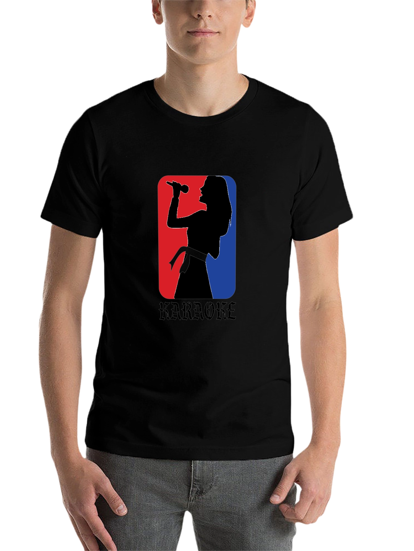Black Karaoke Singer Graphic T-Shirt - Black view 7