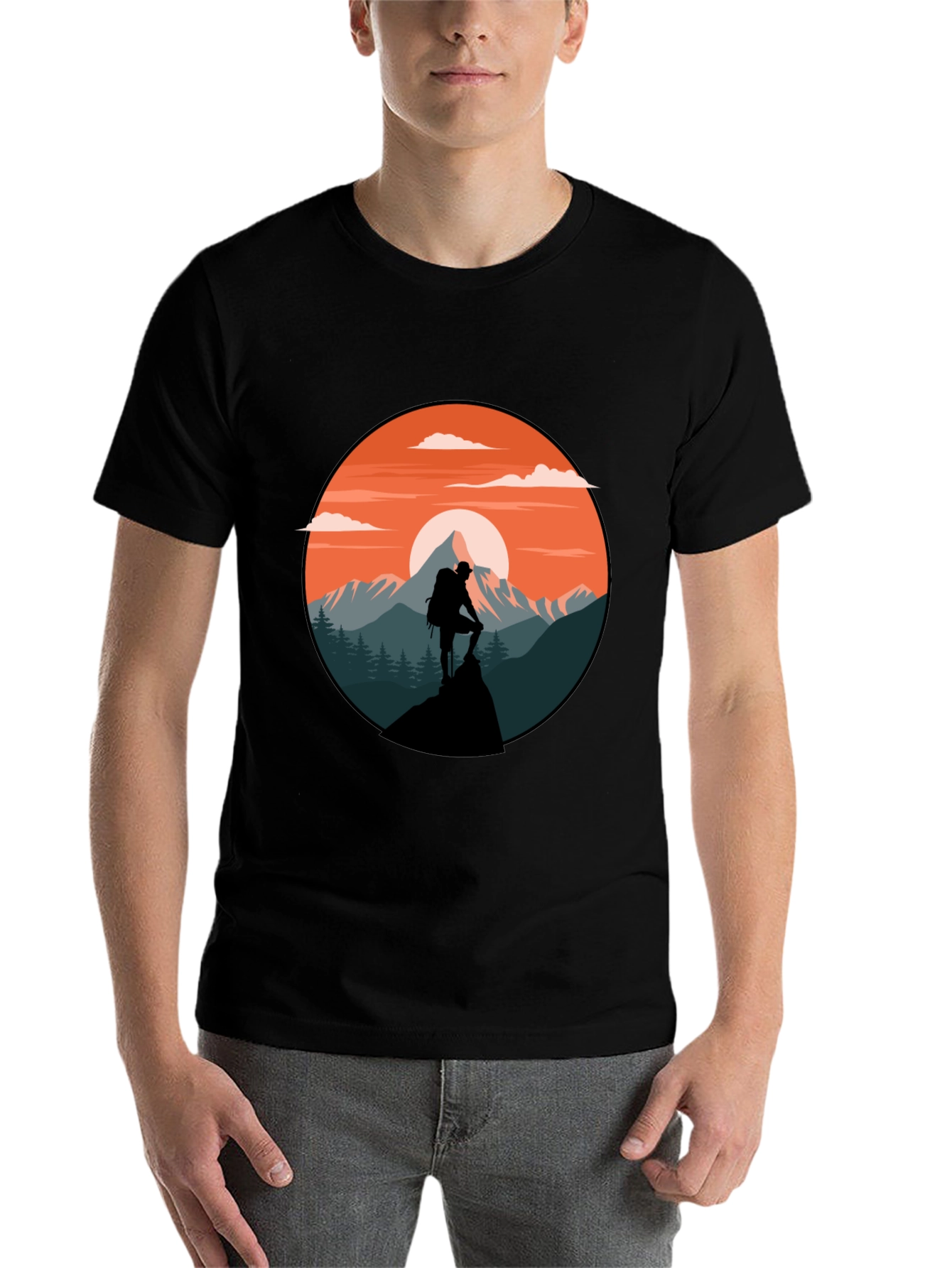 Black Mountain Hiker Graphic T-Shirt view 7