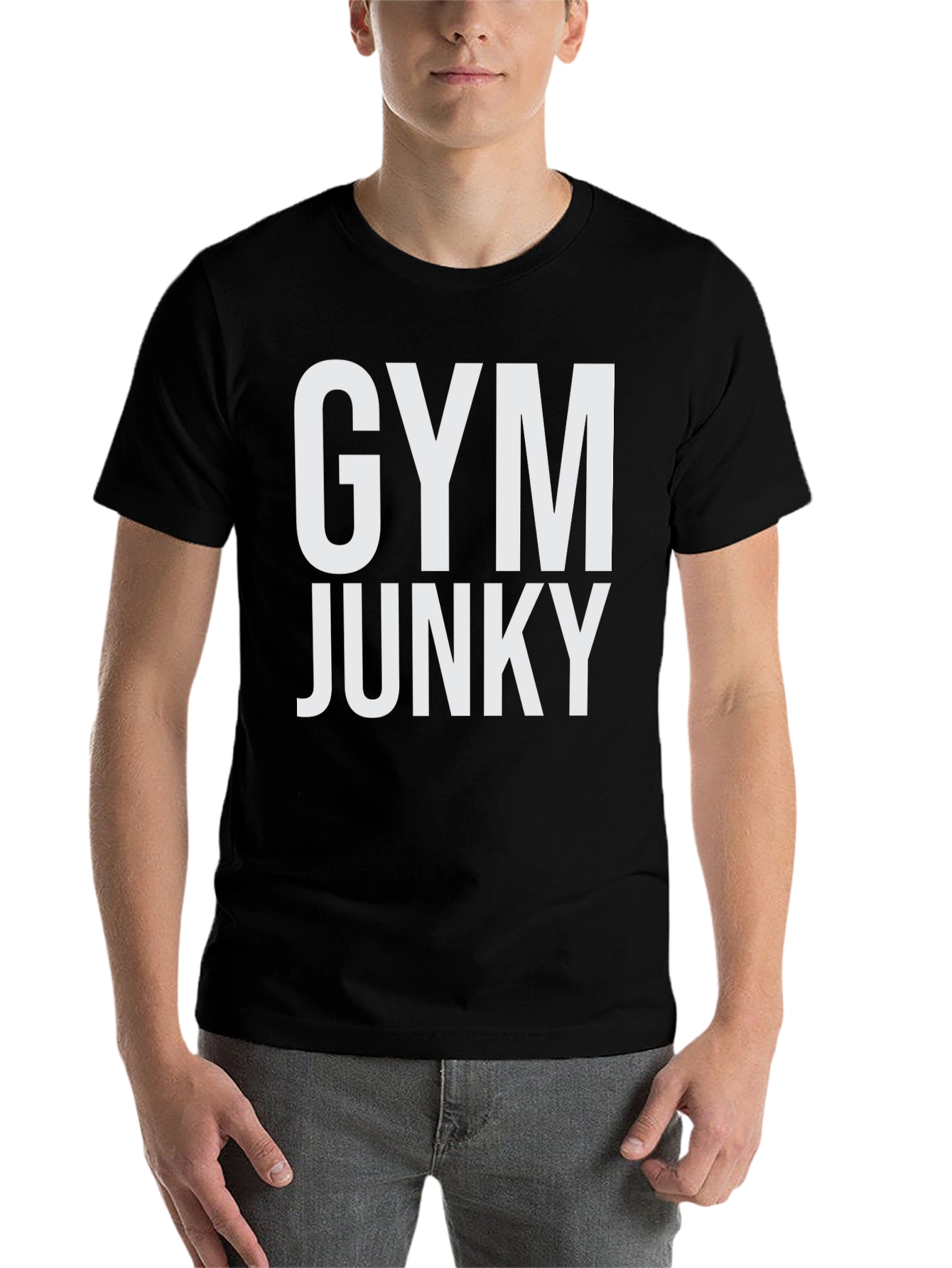 Black Gym Junky Graphic Tee - Black view 7