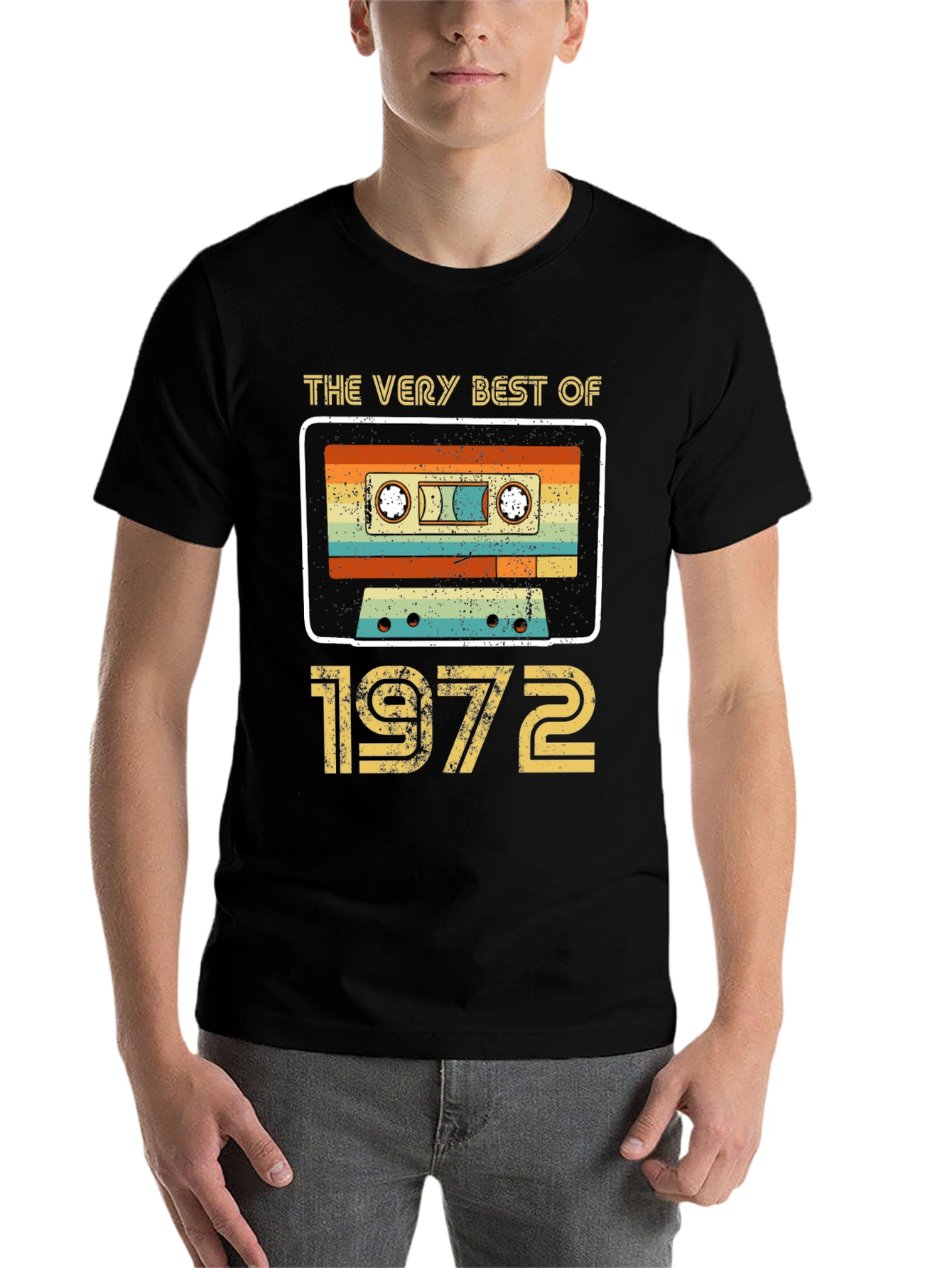 Black Vintage 1972 Cassette Tape T-Shirt view 7