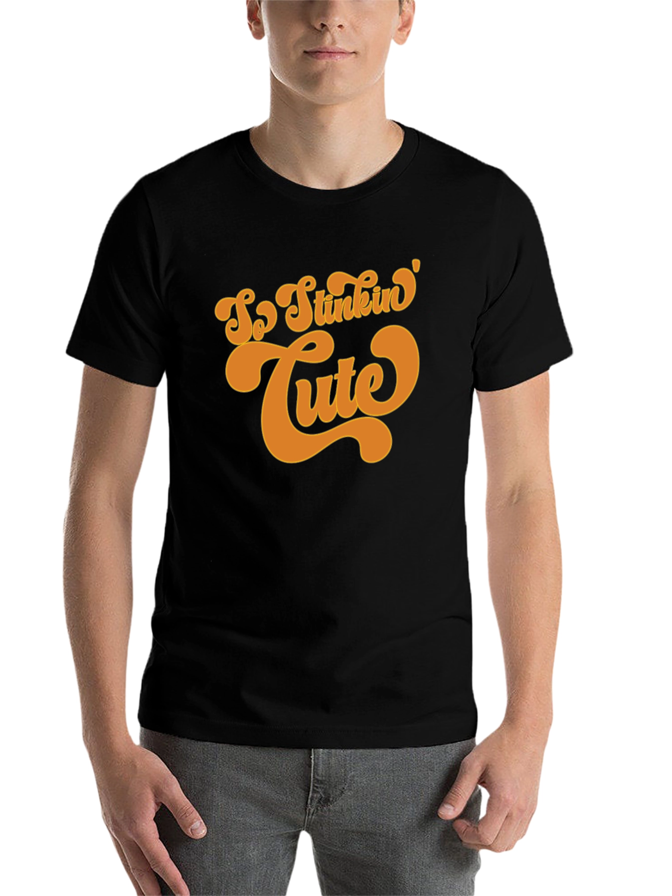 Black So Stinkin' Cute Retro Graphic Tee view 7