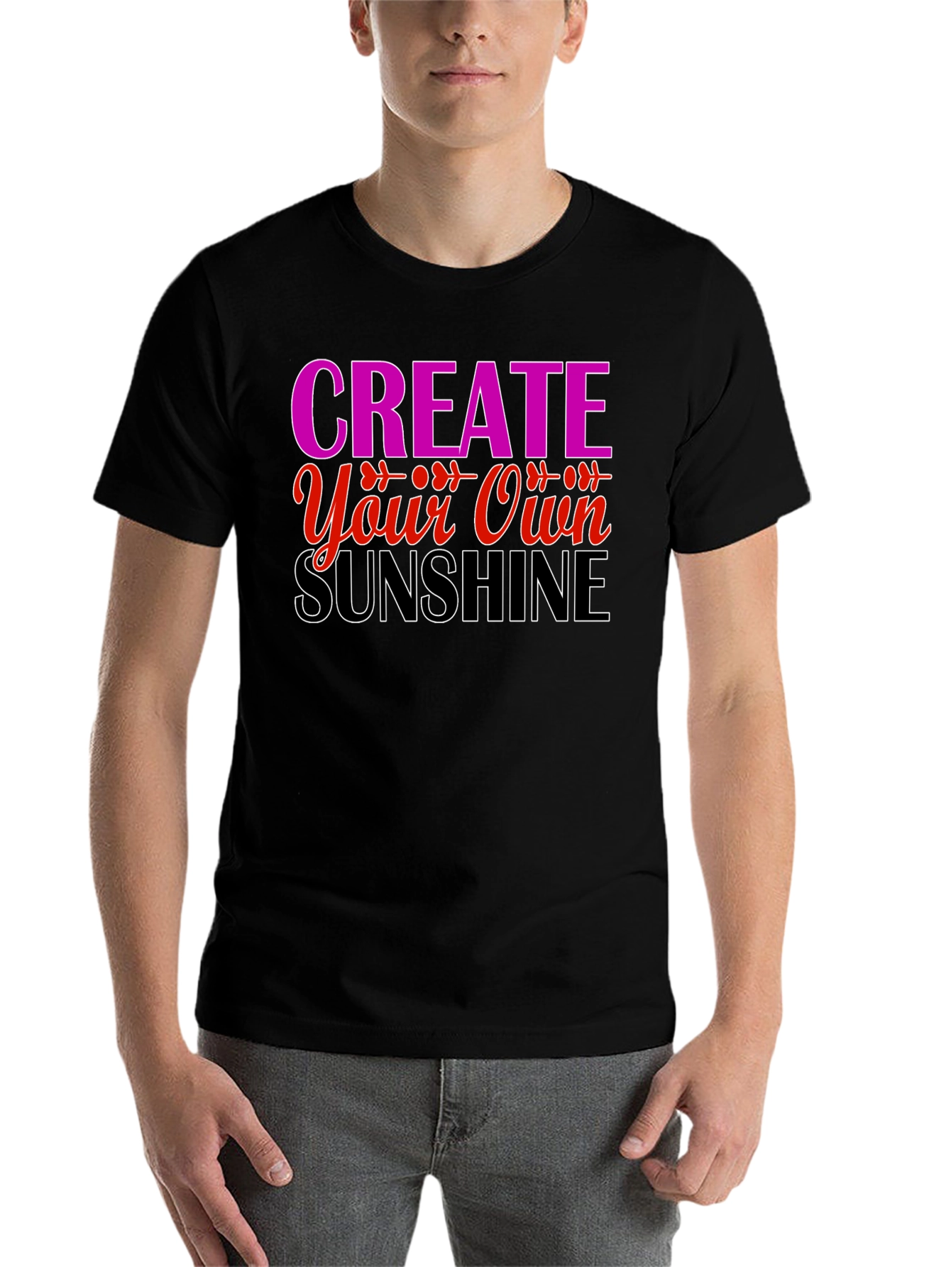Black Create Your Own Sunshine Graphic Tee view 7
