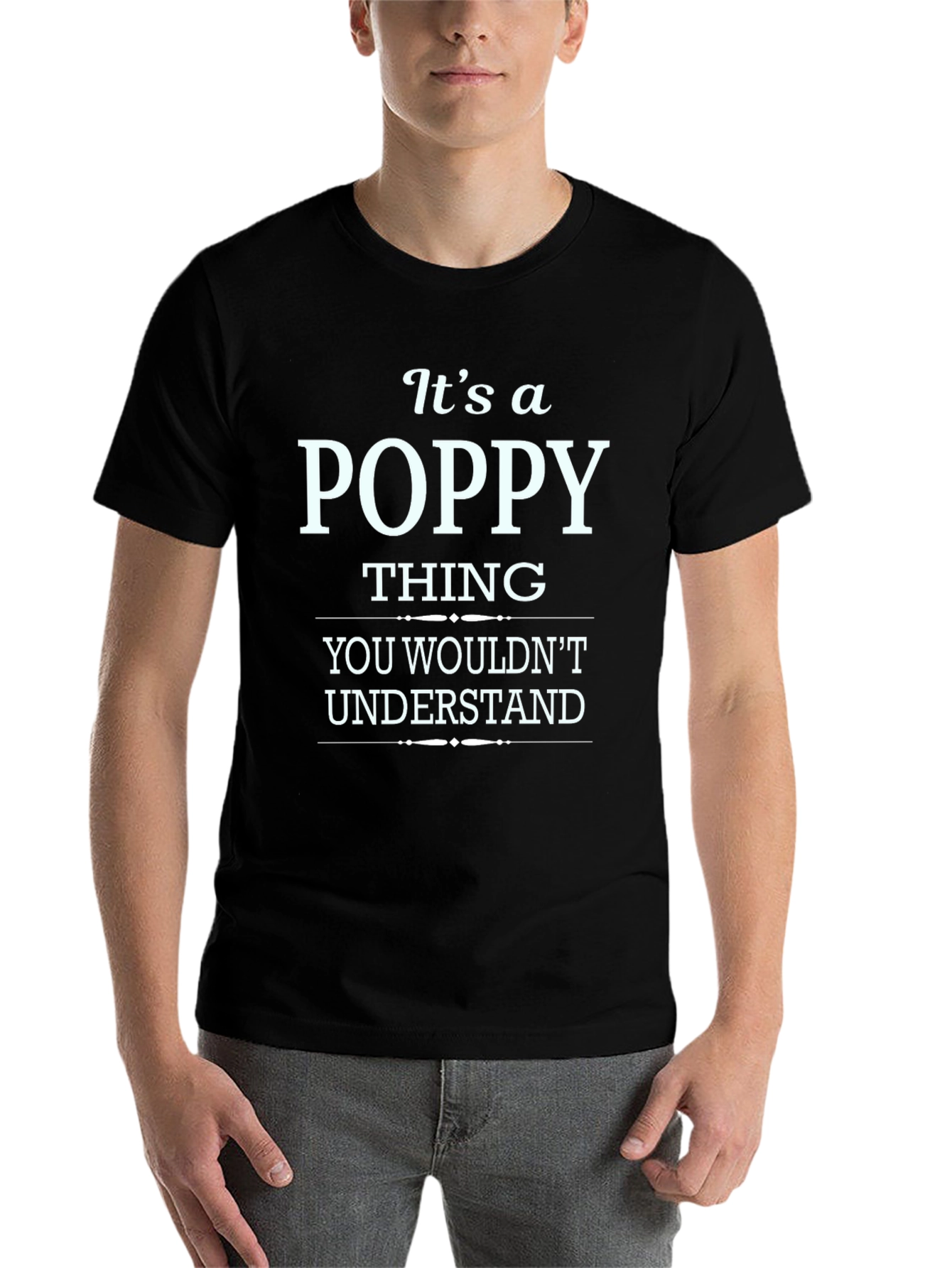 Black It's a Poppy Thing T-Shirt view 7