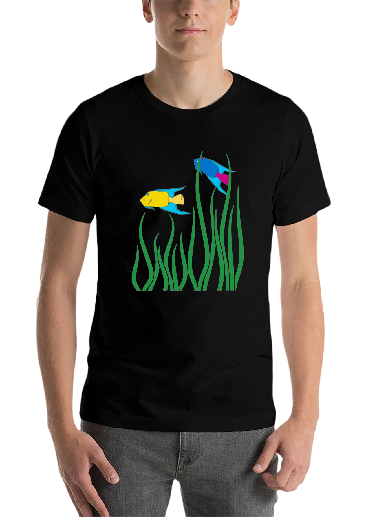 Black Fish Tank Graphic T-Shirt view 7