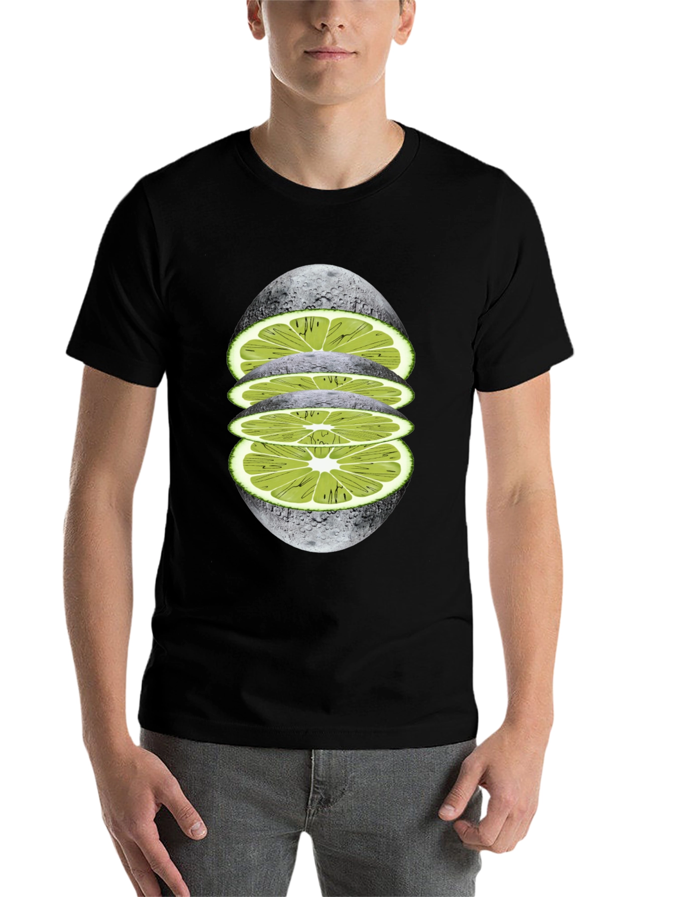 Black Lime Moon Graphic Tee view 7