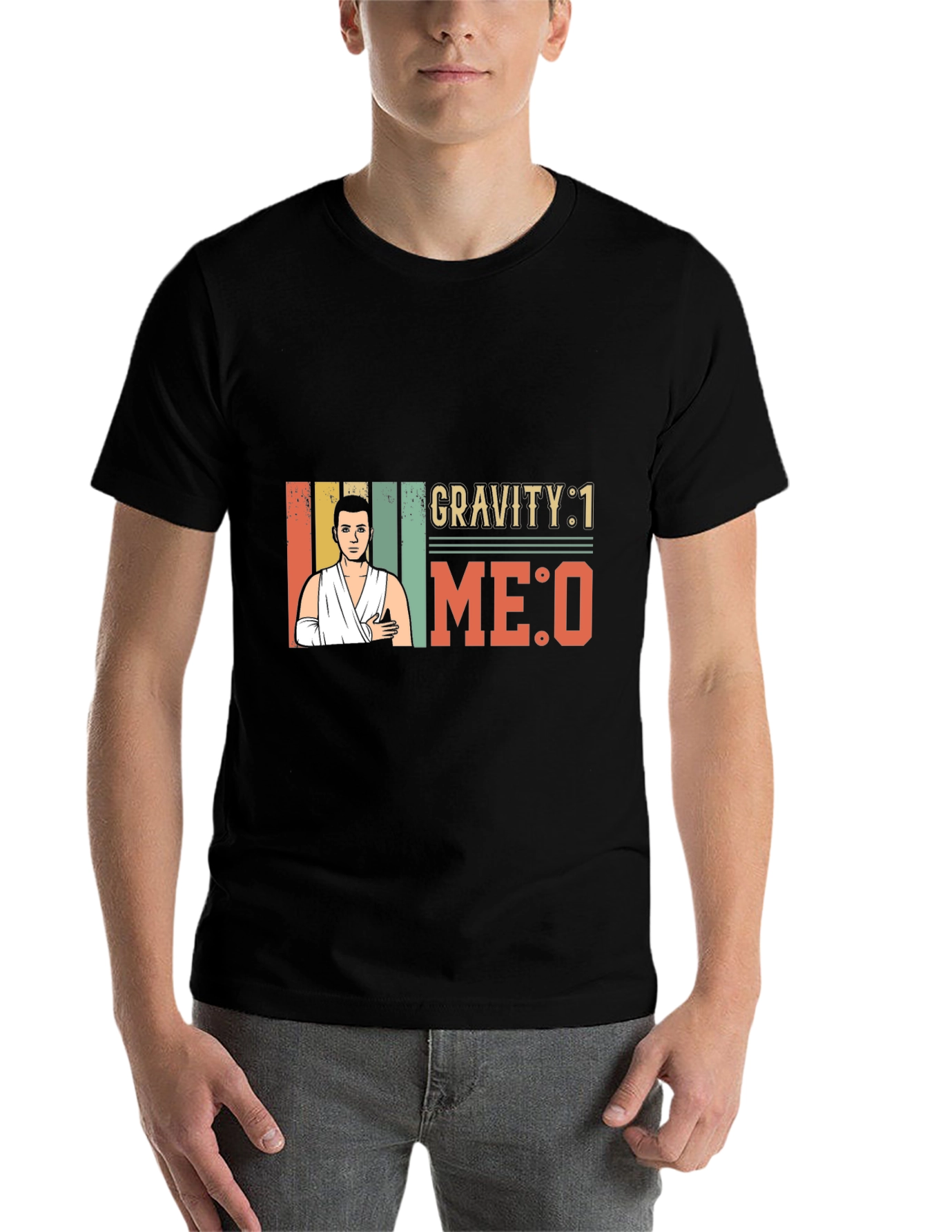 Black Gravity 1 Me 0 T-Shirt view 7
