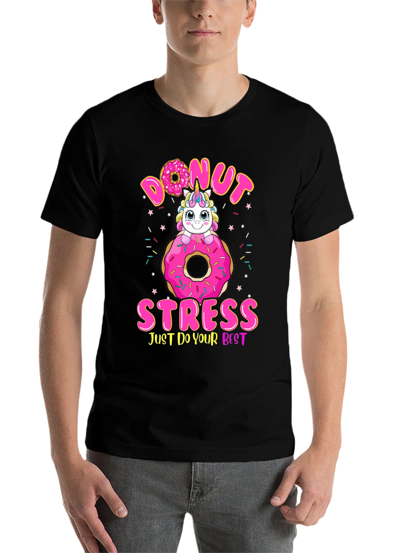 Black Donut Stress T-Shirt view 7