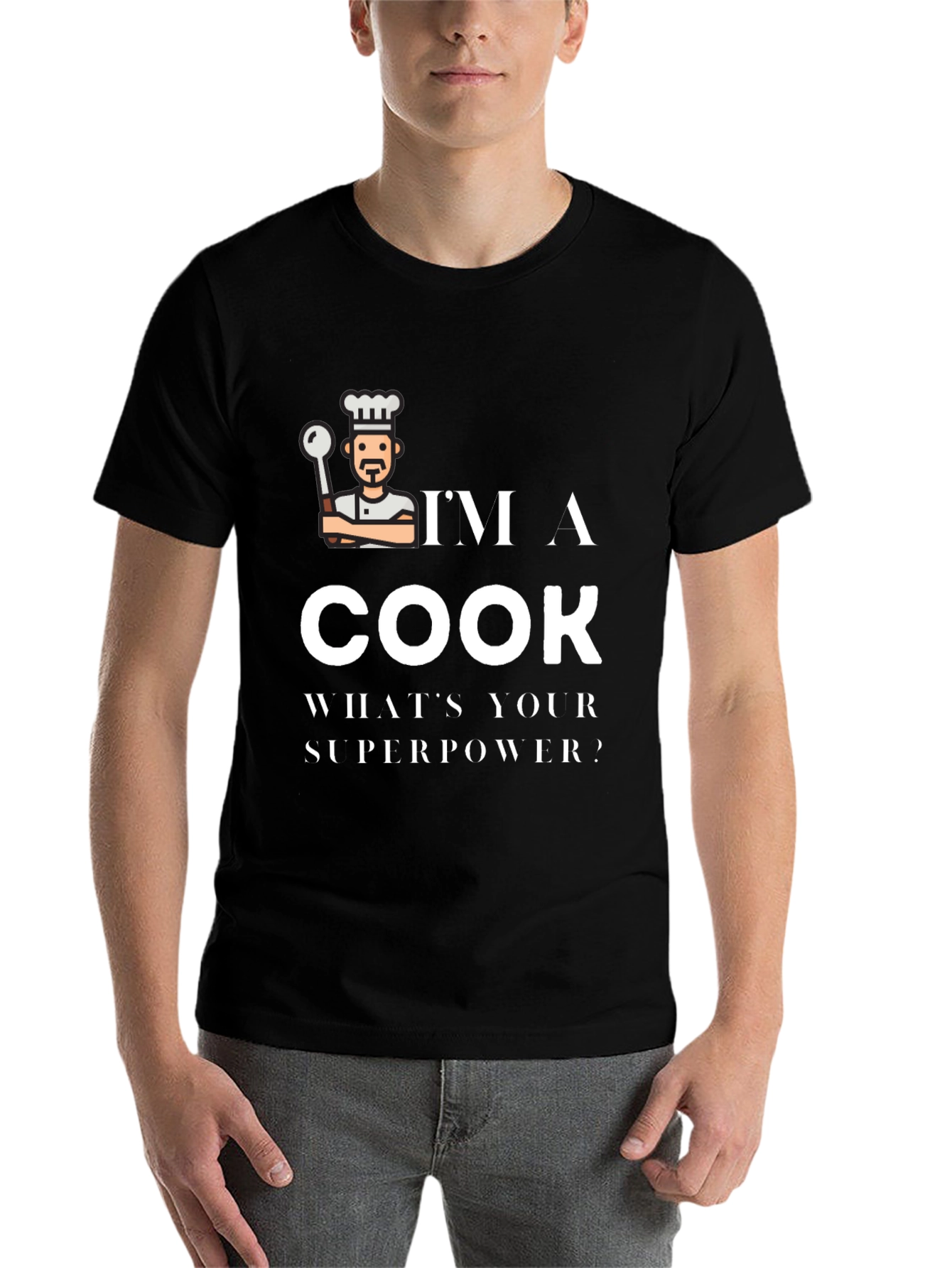 Black I'm a Cook What's Your Superpower Black T-Shirt view 7