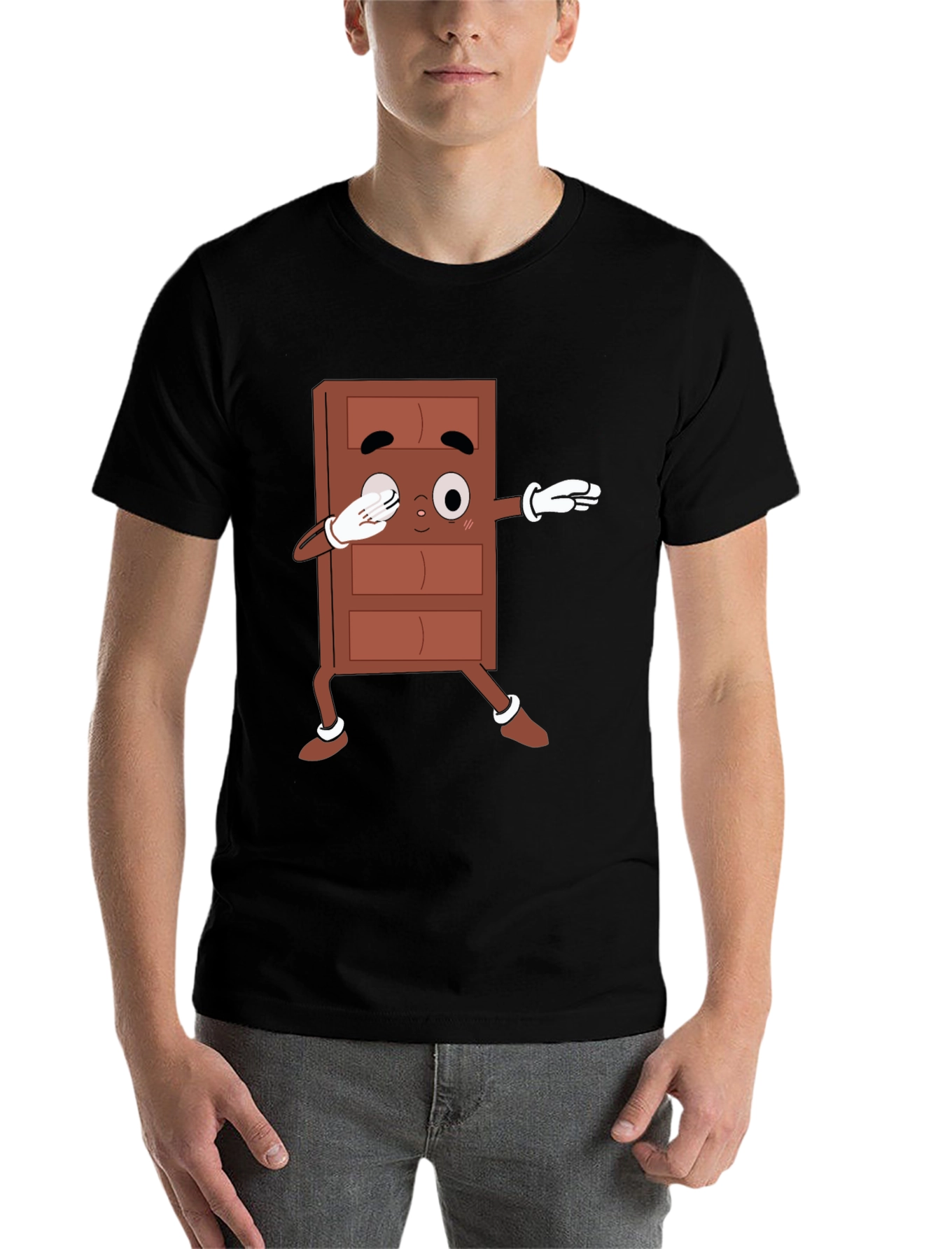Black Chocolate Dab T-Shirt - Funny Cartoon Tee view 7