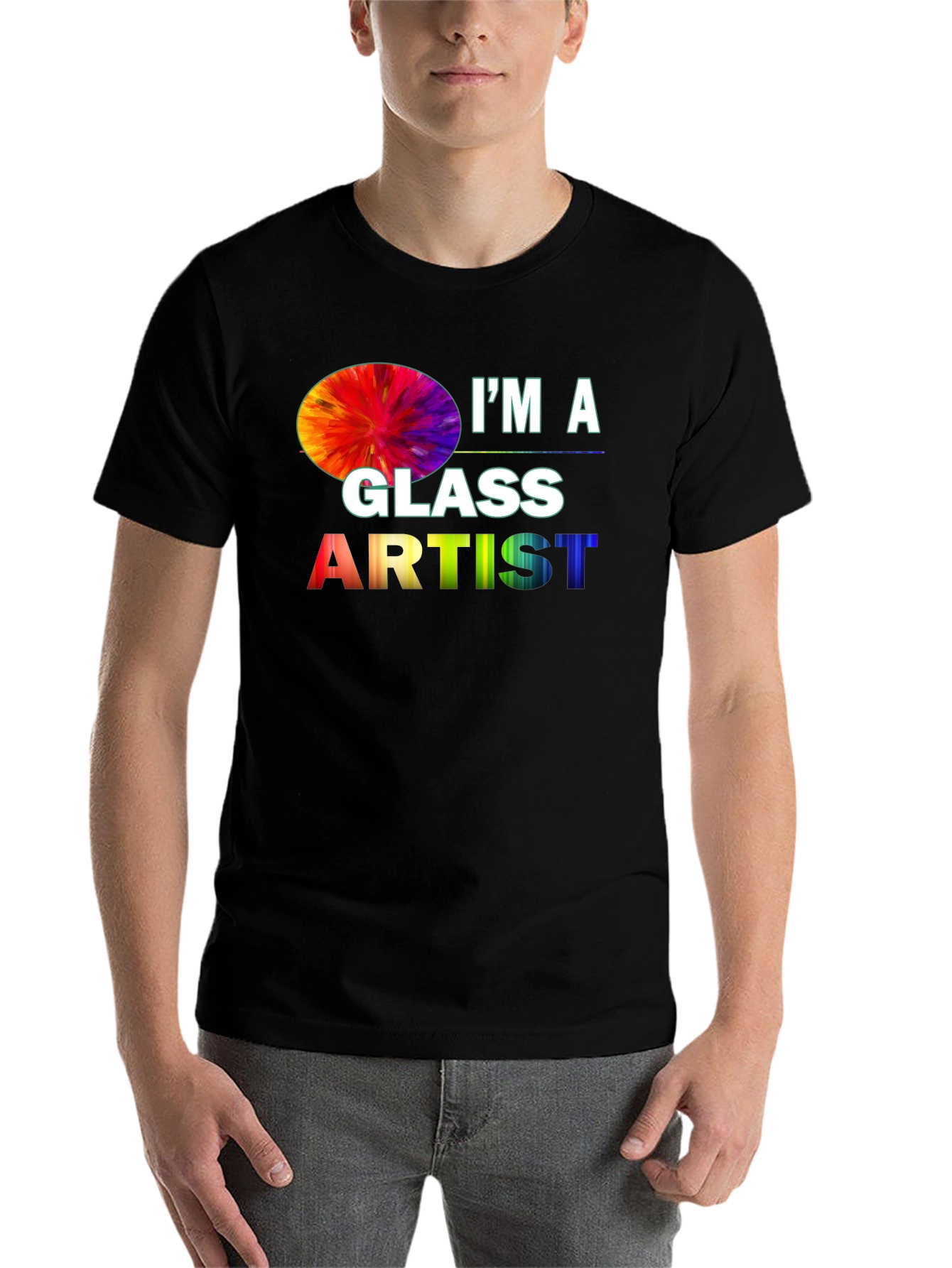 Black I'm a Glass Artist T-Shirt view 7