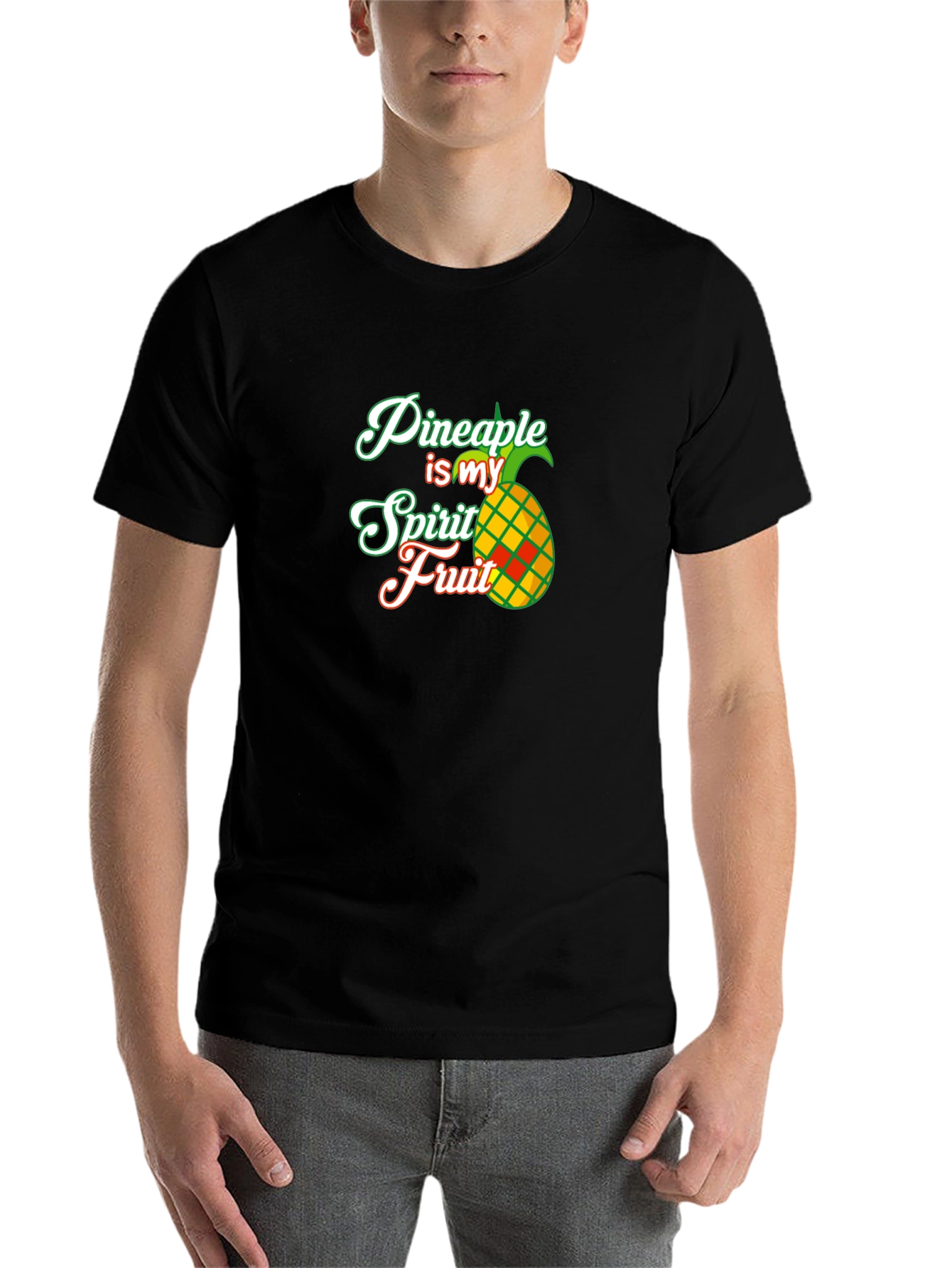 Black Pineapple Spirit Fruit T-Shirt view 7