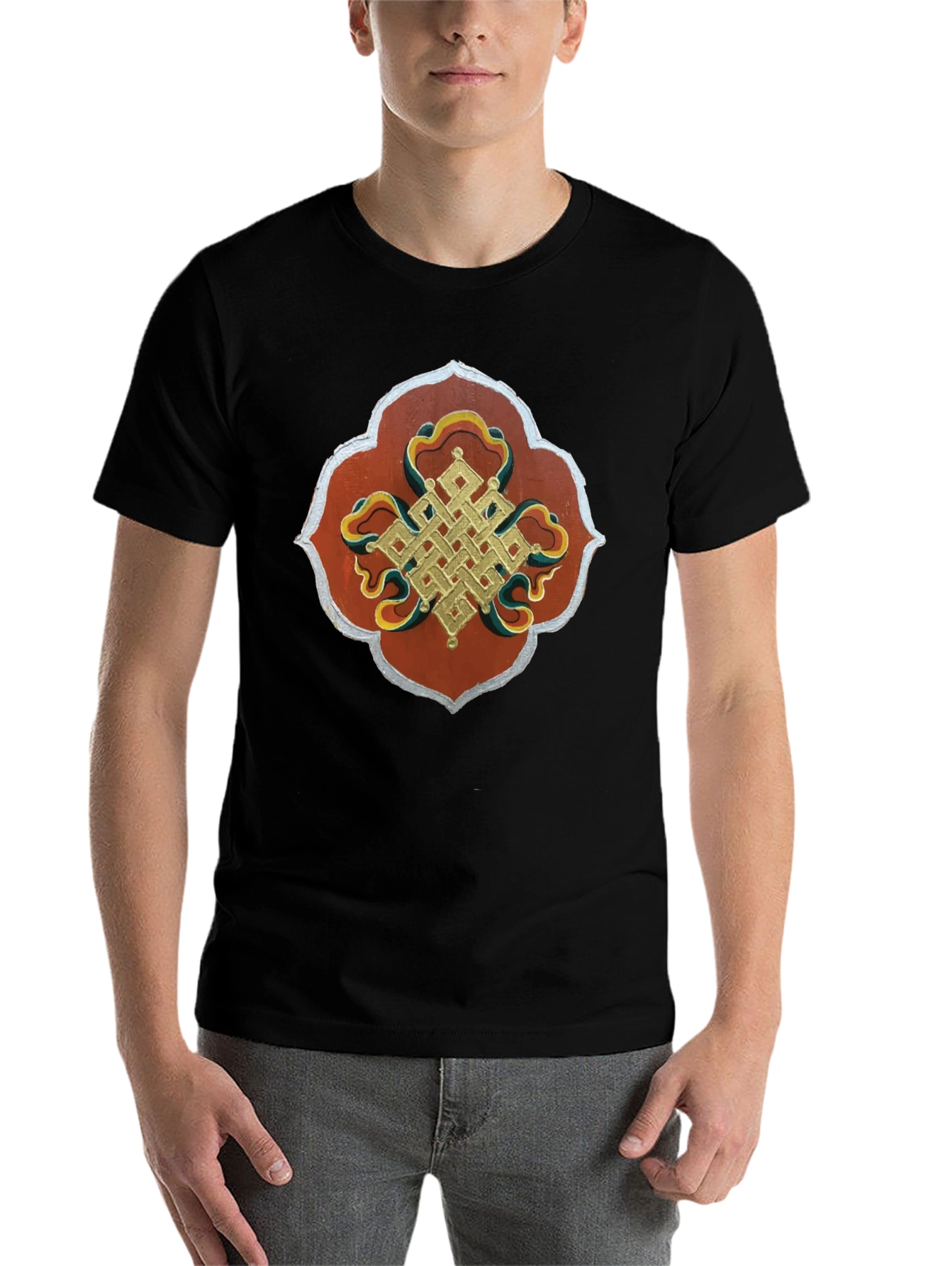 Black Endless Knot Graphic Tee - Unisex view 7