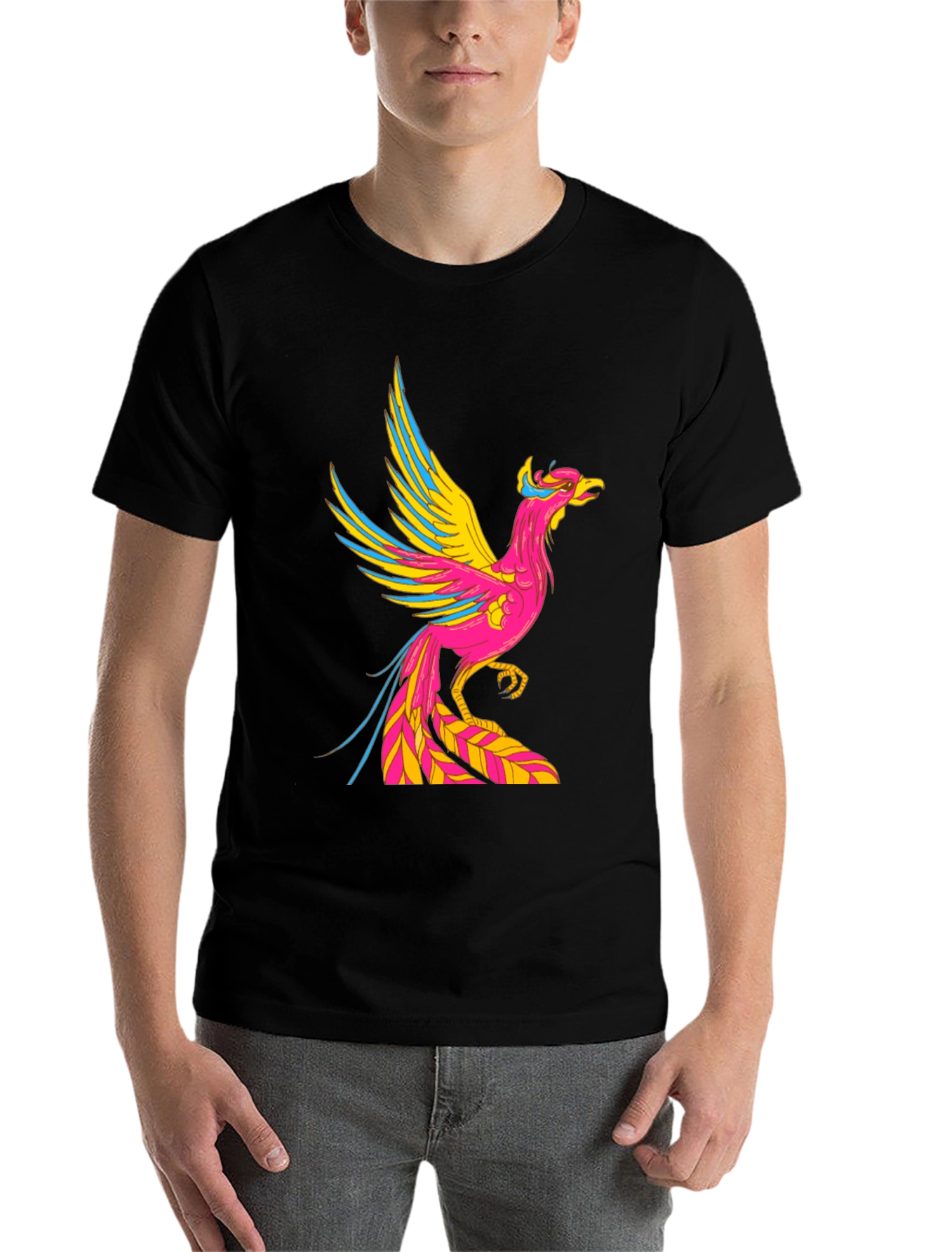 Black Phoenix Graphic Black T-Shirt view 7