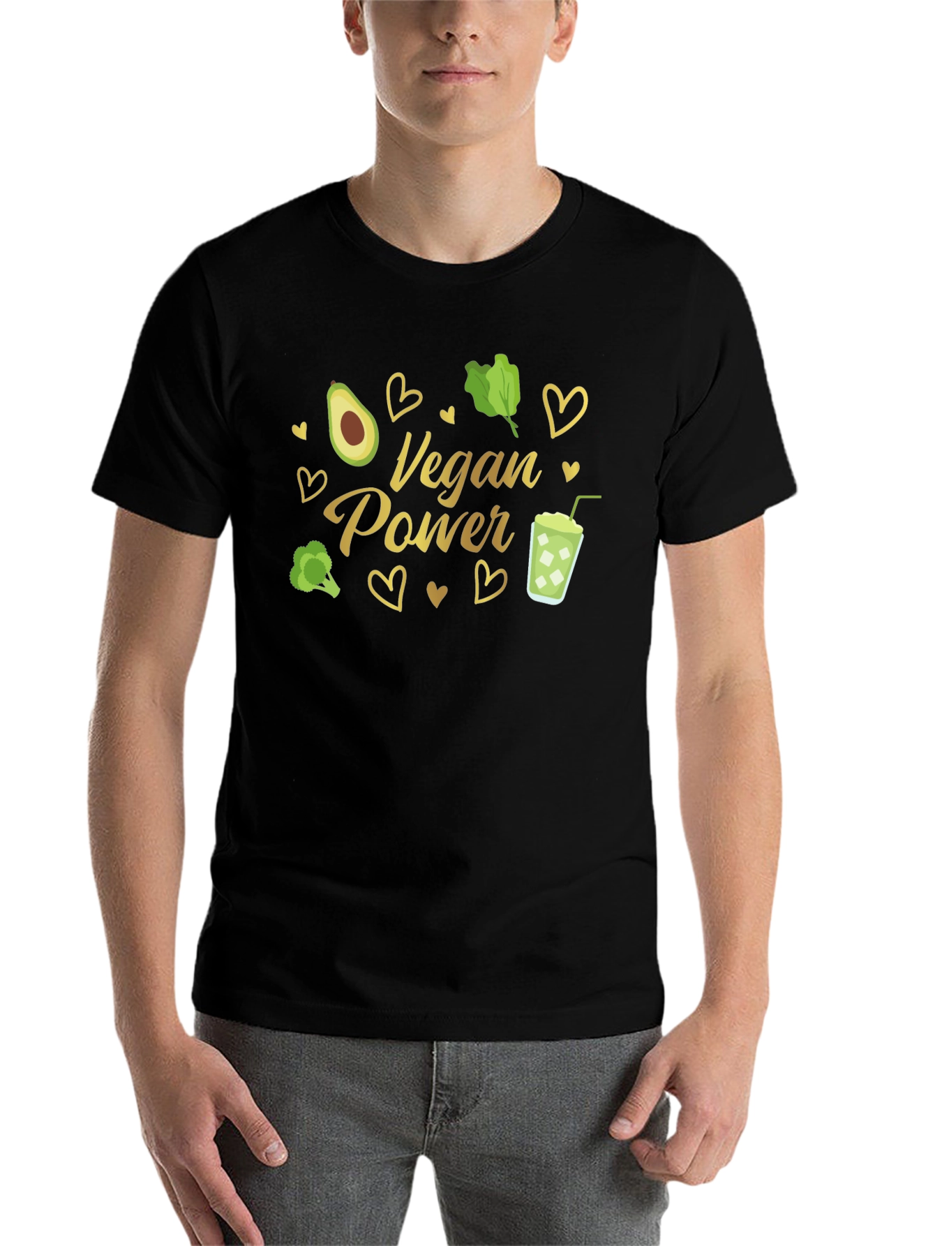 Vegan Power T-Shirt - Avocado, Broccoli, Smoothie - 7
