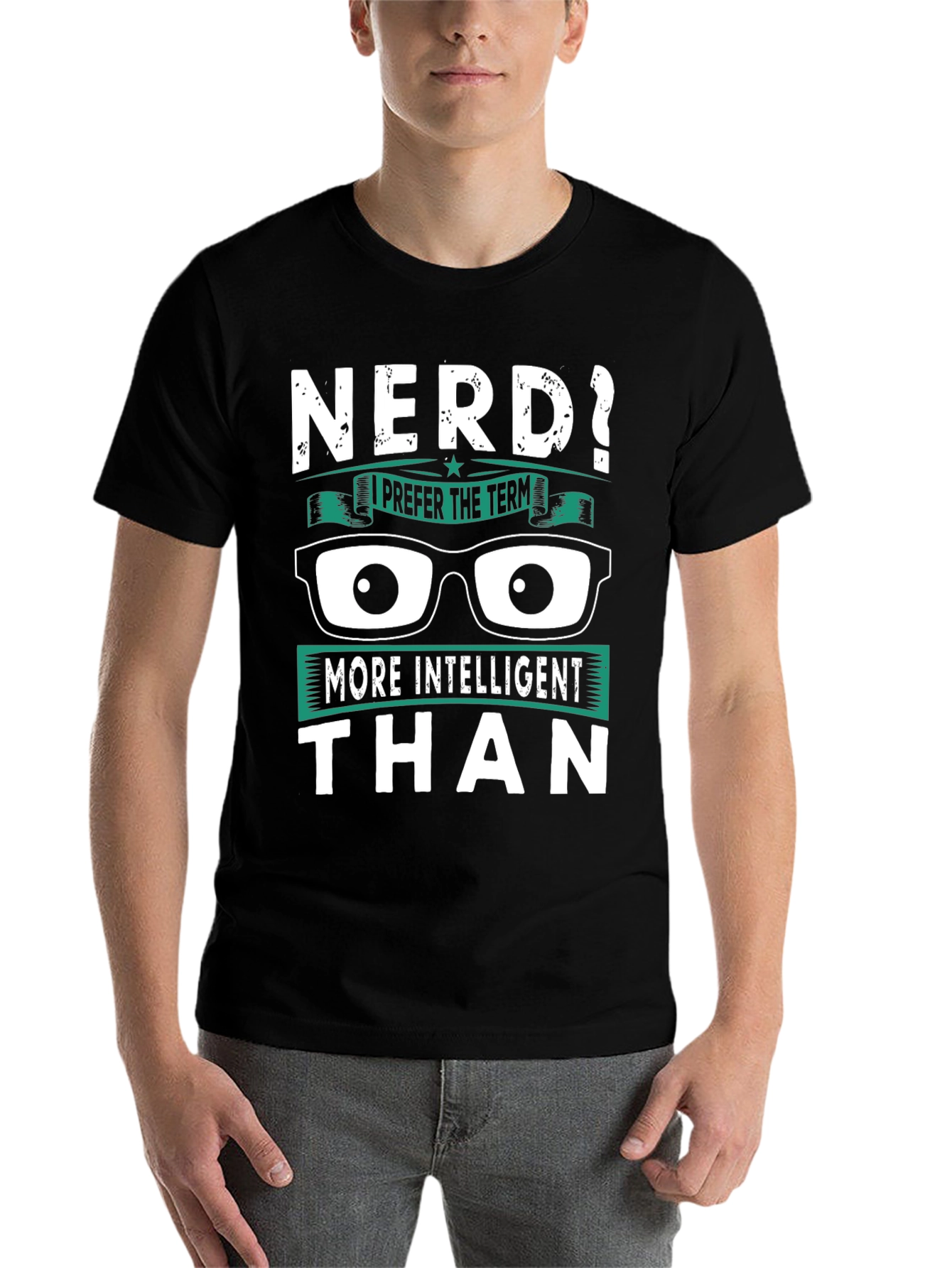 Black Nerd? Intelligent Humor T-Shirt view 7