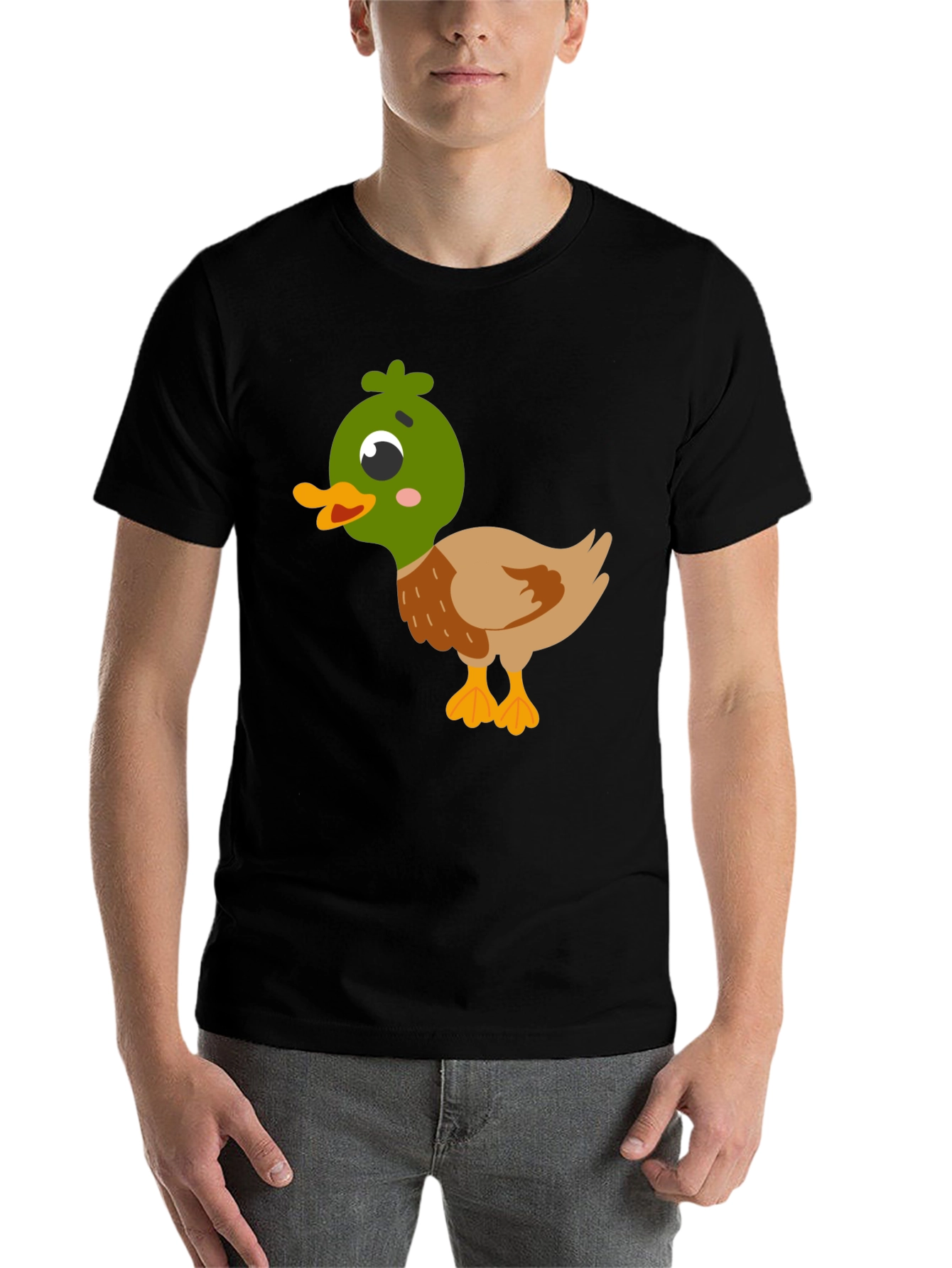 Black Duck Graphic T-Shirt - Cute Cartoon Tee view 7