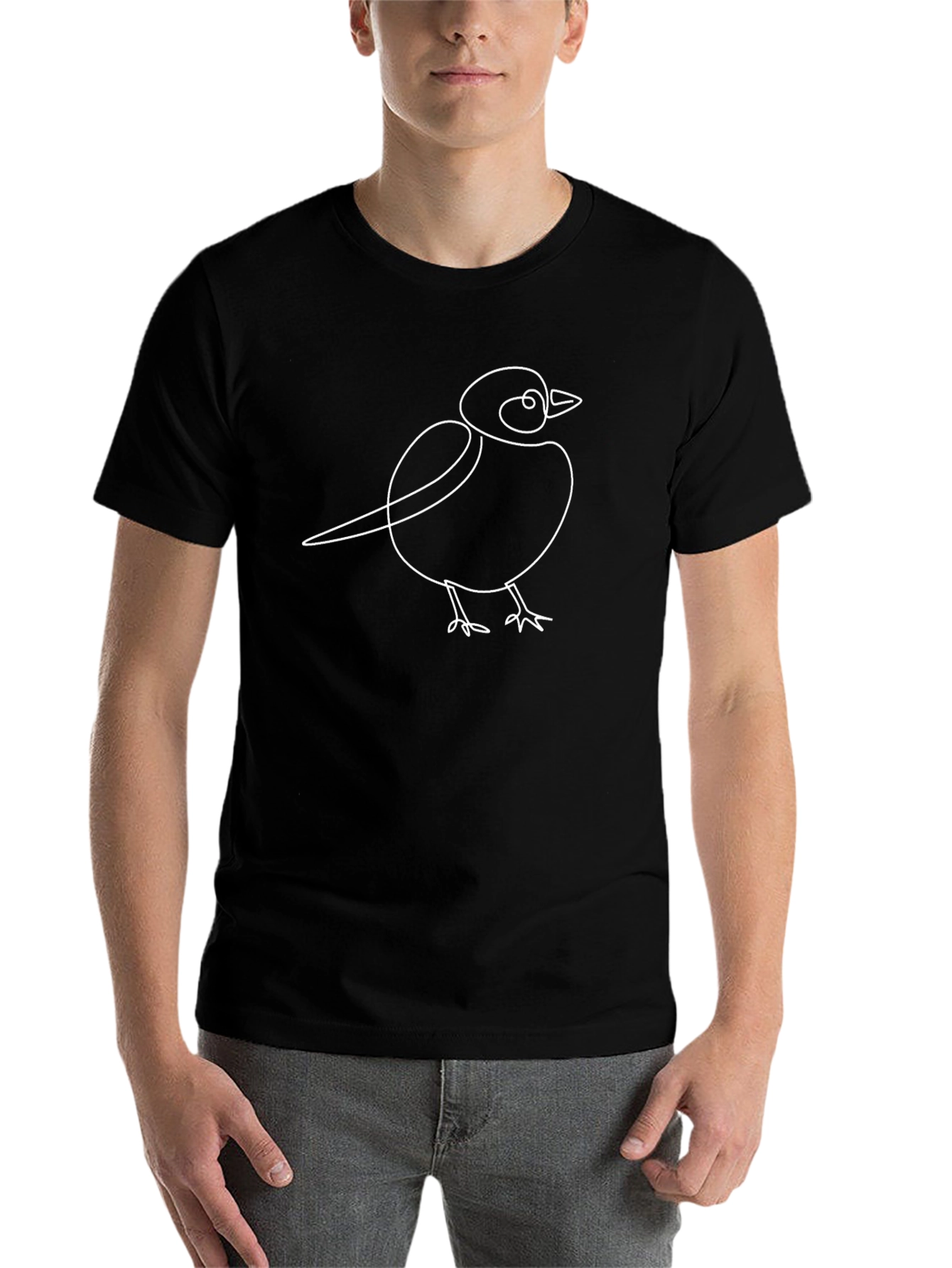 Minimalist Bird Graphic T-Shirt - Unisex - 7