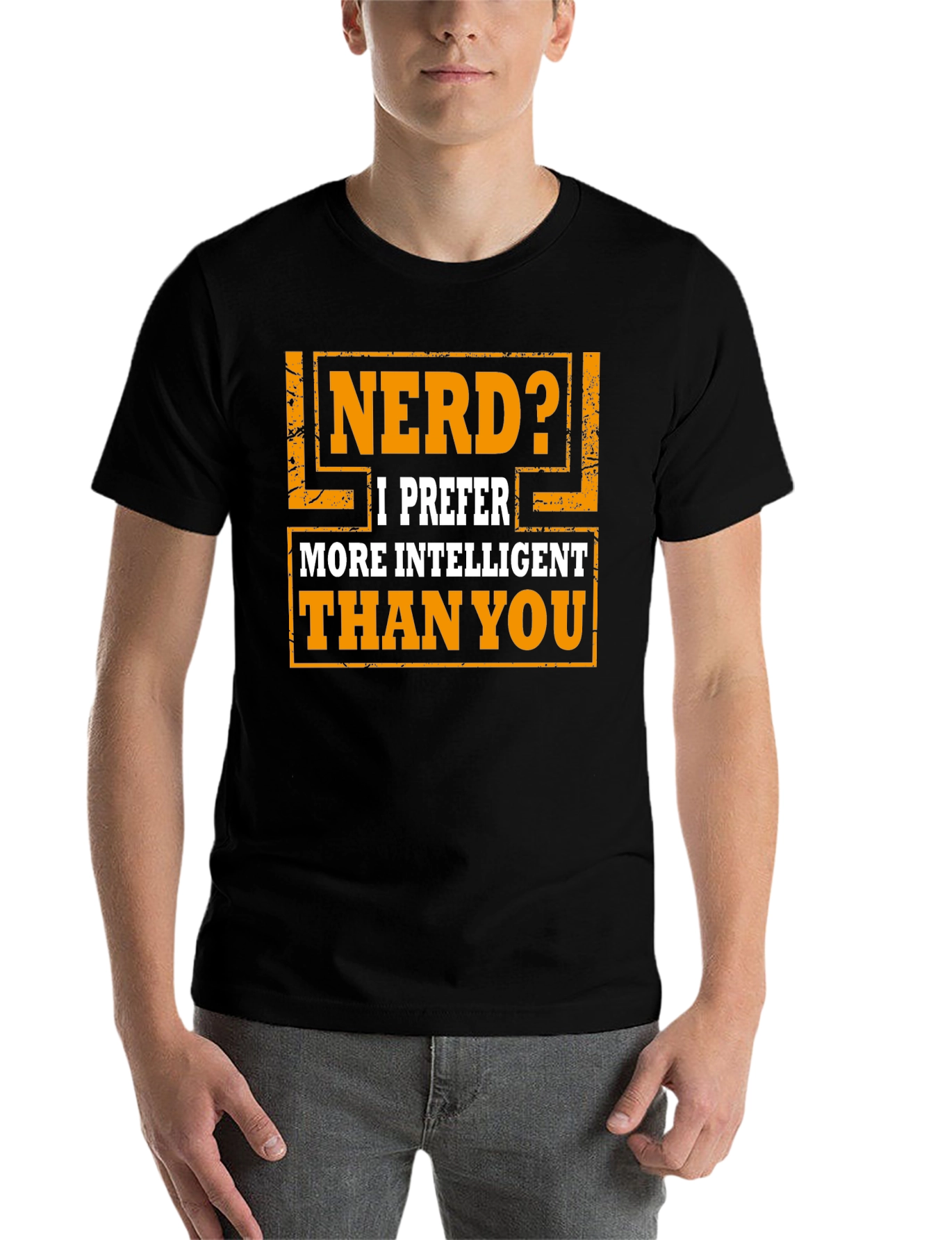 Black Nerd? Intelligent T-Shirt - Funny Graphic Tee view 7