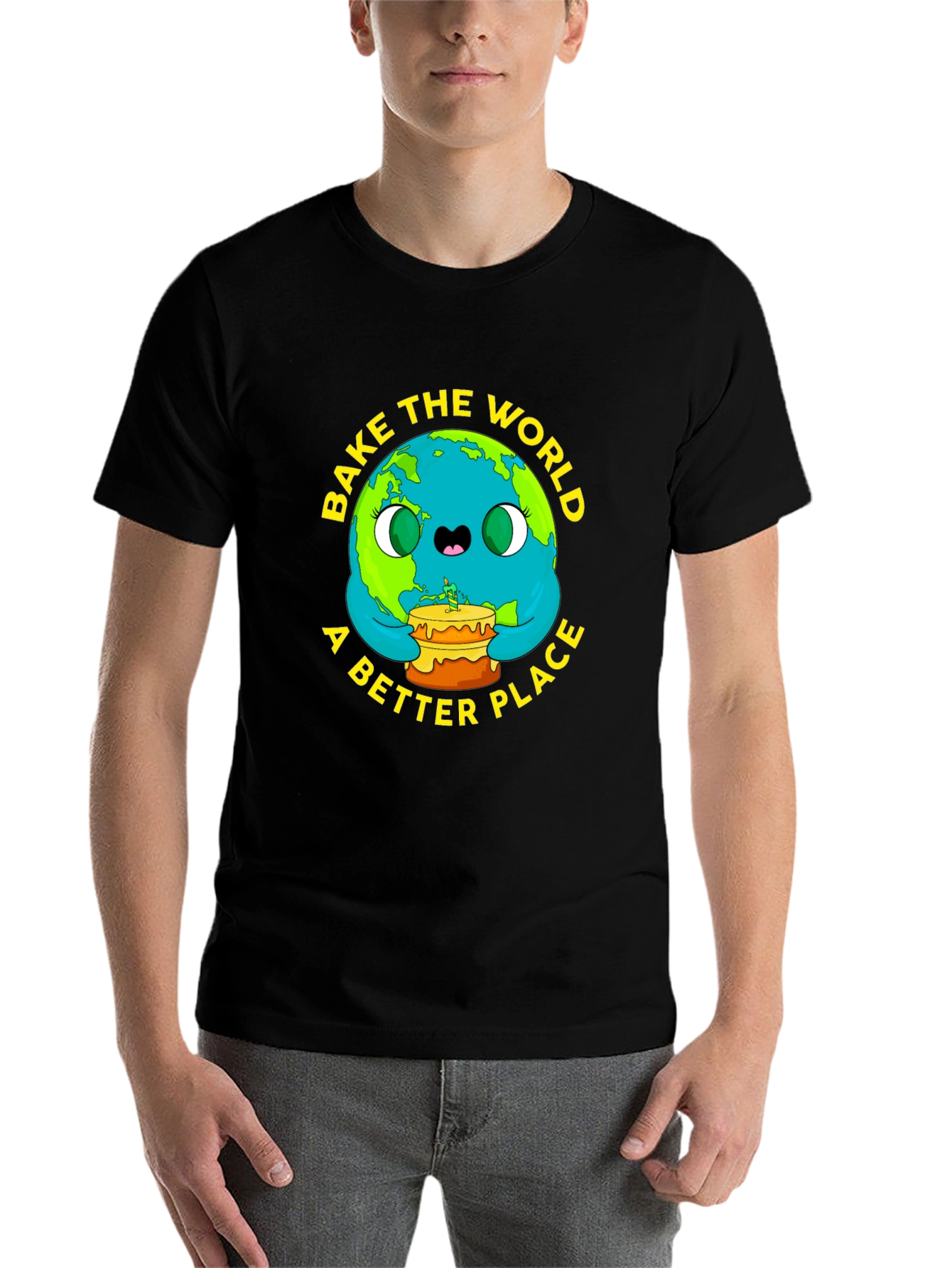Black Bake the World a Better Place Graphic Tee view 7
