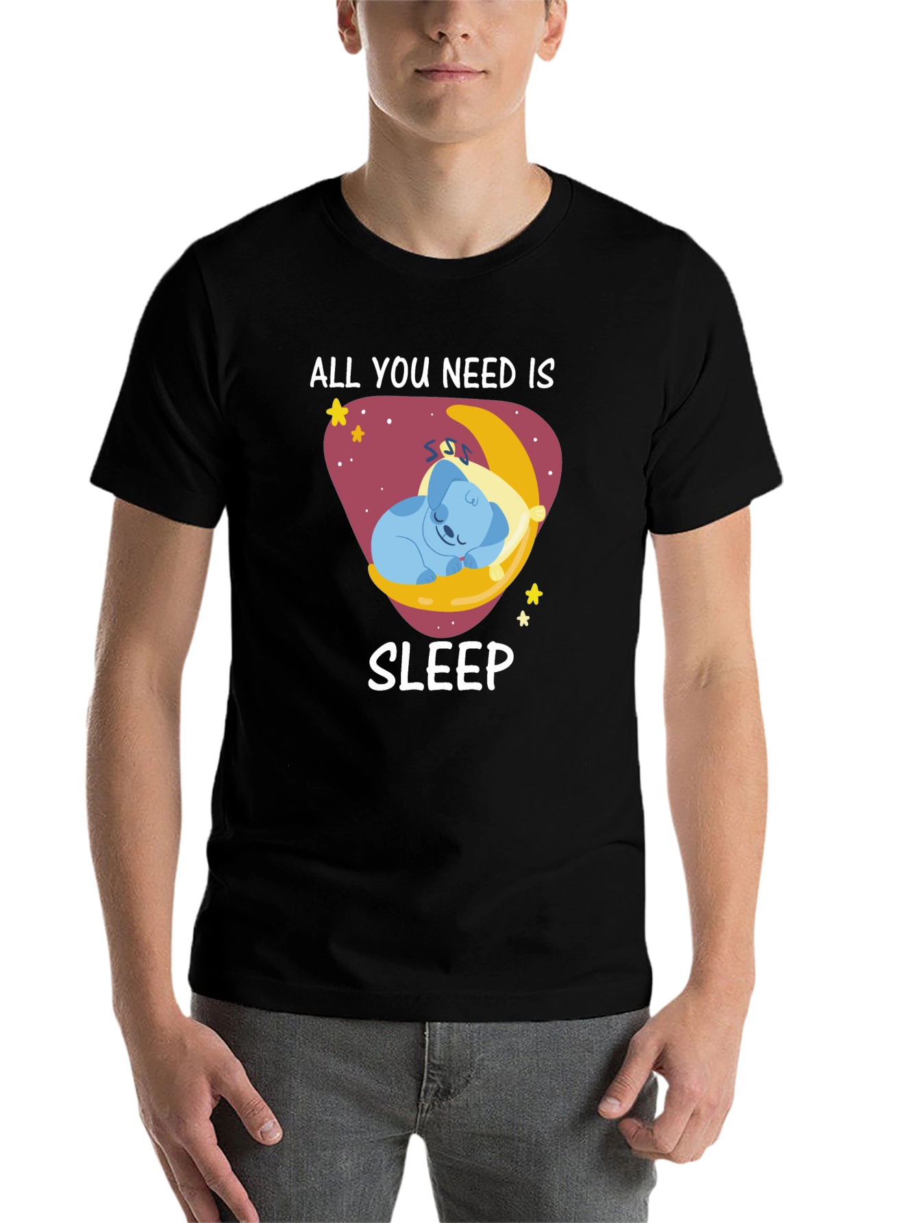 Black All You Need Is Sleep T-Shirt view 7